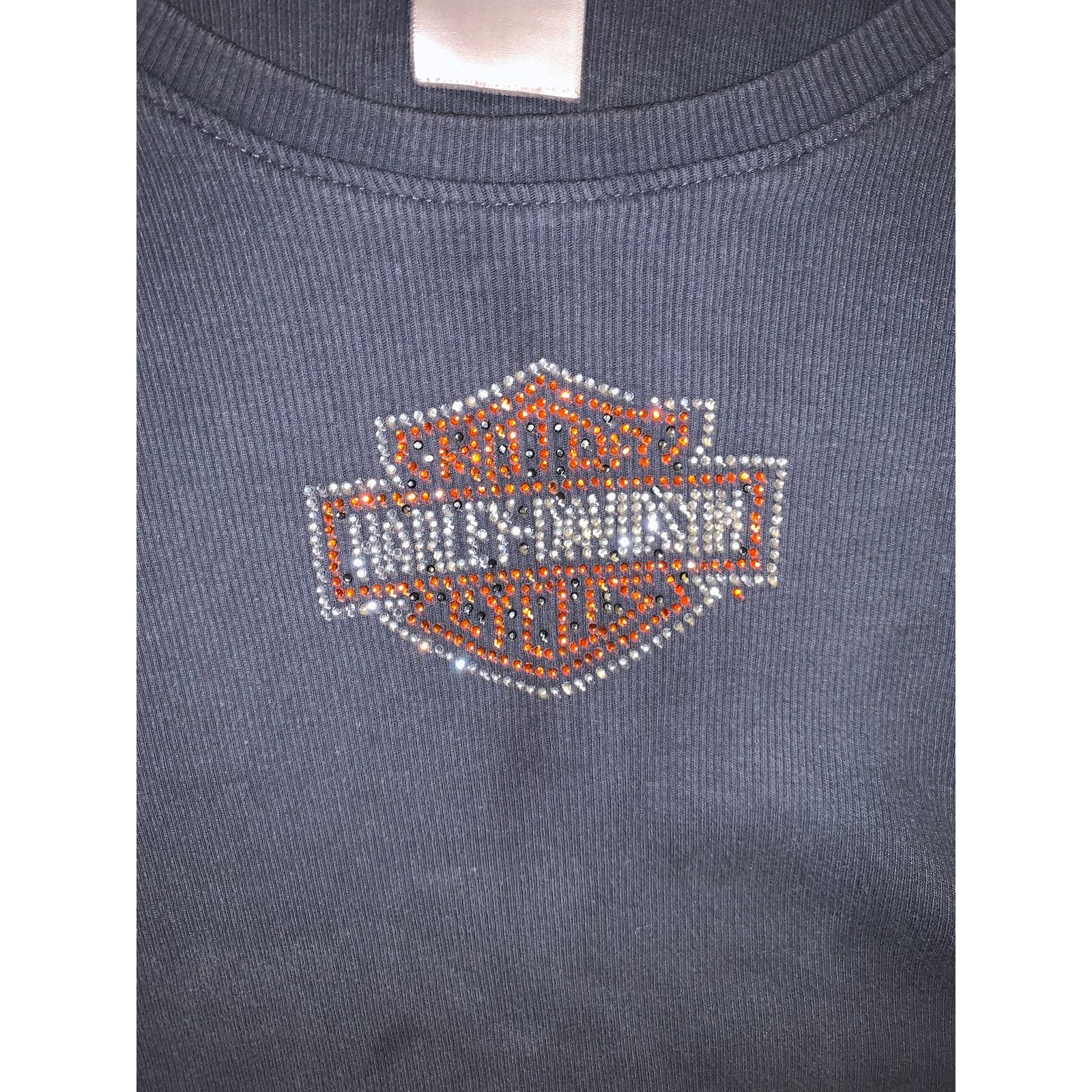 Harley Davidson Harley Davidson Rhinestone Logo T Shirt Womens XS USA Gray Size XXL / US 16-18 / IT 52-54 - 4 Thumbnail