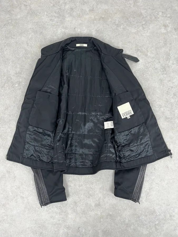 Gianfranco Ferre 2000s Gianfranco Ferré Black Nylon & Leather Bomber Jacket Size US M / EU 48-50 / 2 - 9 Thumbnail