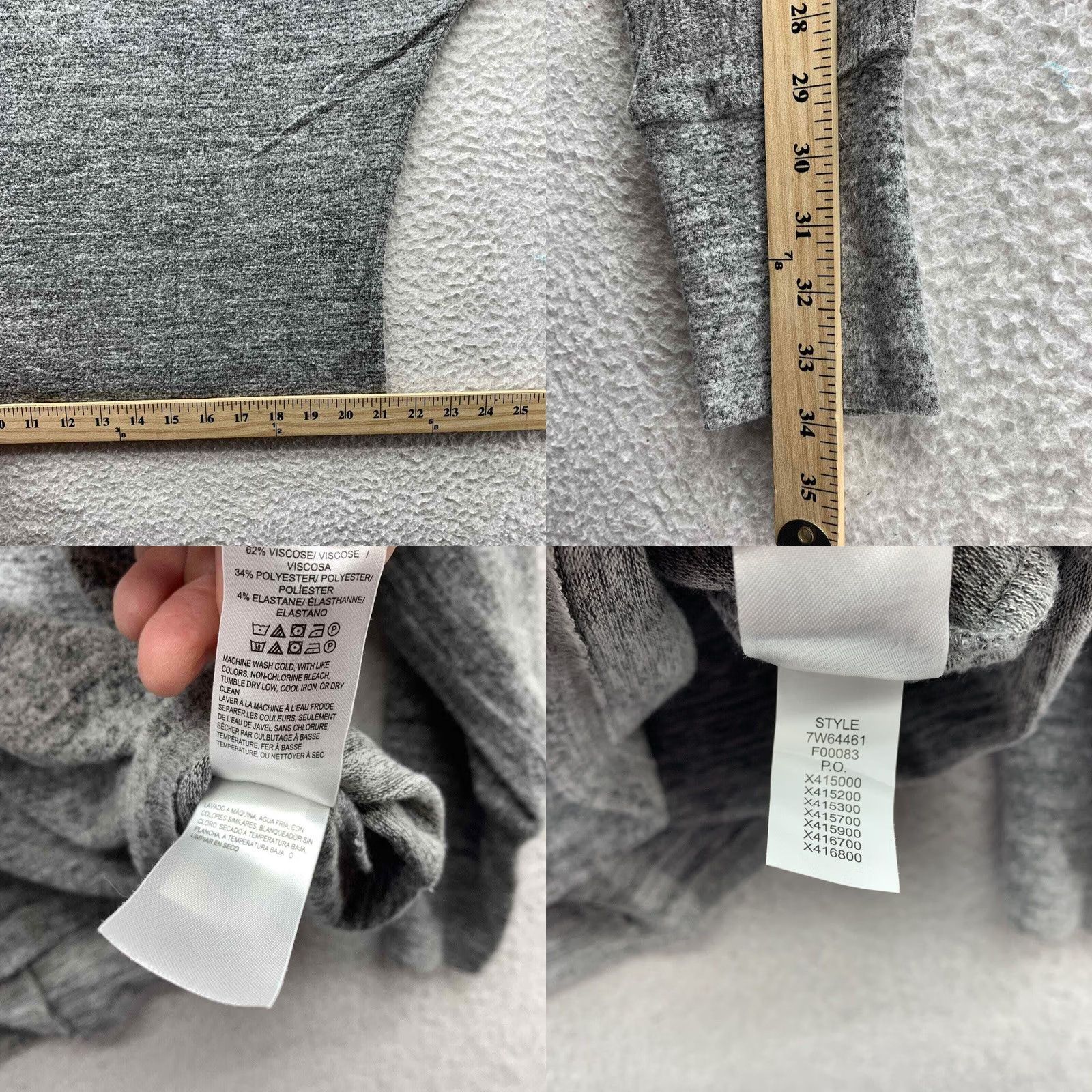 Lucky Brand Lucky Brand Sweater Womens Large Heather Gray Relaxed Mock Neck Soft Thin Preppy Size L / US 10 / IT 46 - 9 Thumbnail