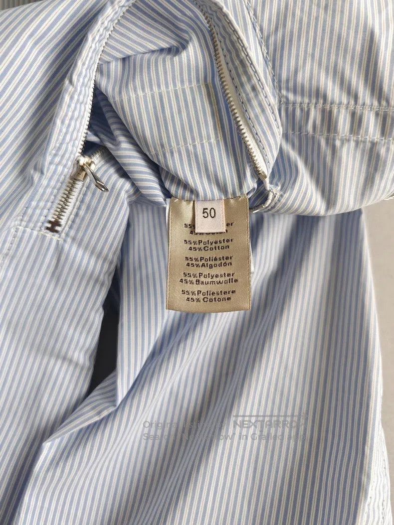 Hermes Hermes Men's jacket, light blue striped, 45% cotton + 55% Size US M / EU 48-50 / 2 - 5 Thumbnail