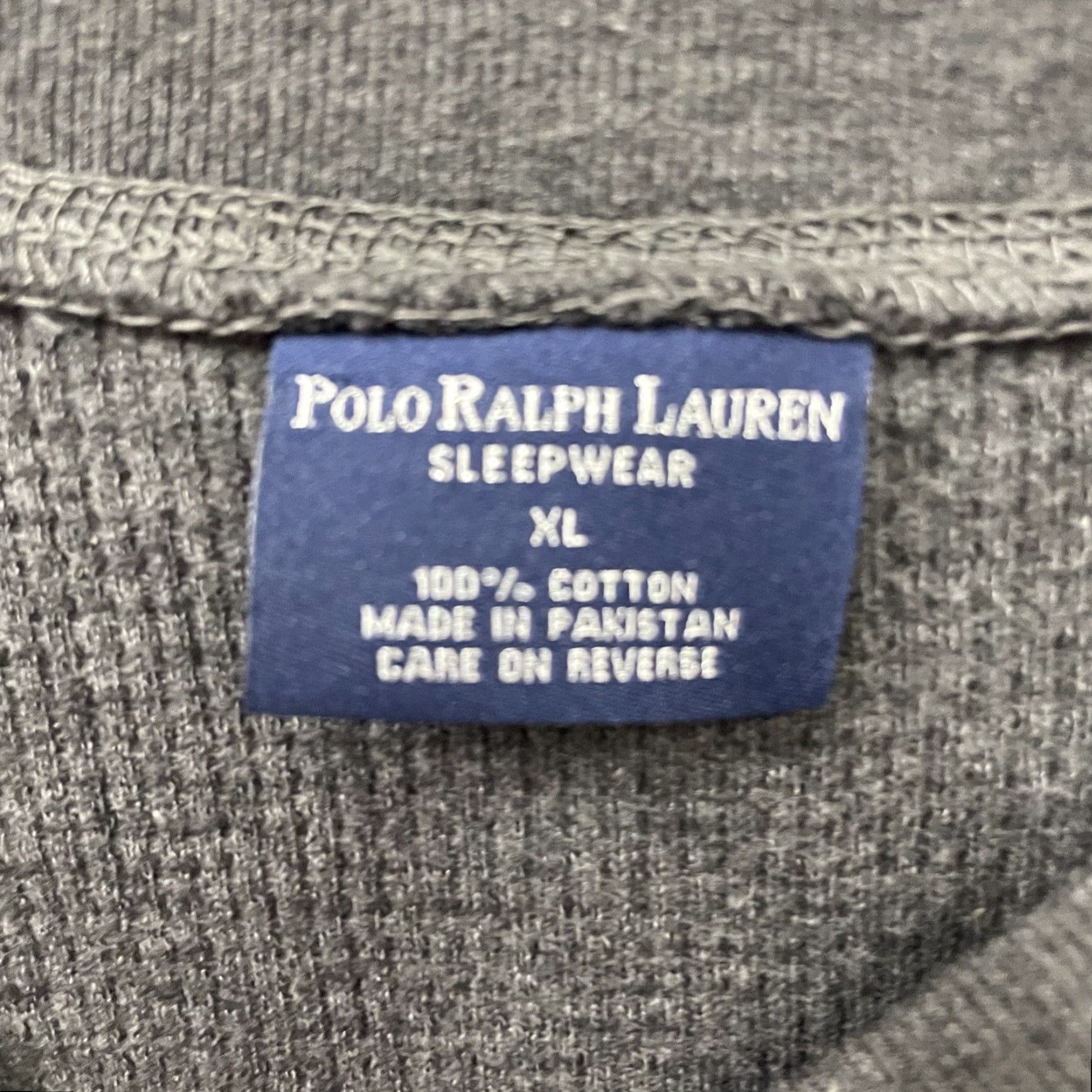 Polo Ralph Lauren VINTAGE Polo Ralph Lauren Sleepwear Sweater Mens XL Gray 100% Cotton Pullover Shirt Size US XL / EU 56 / 4 - 4 Thumbnail