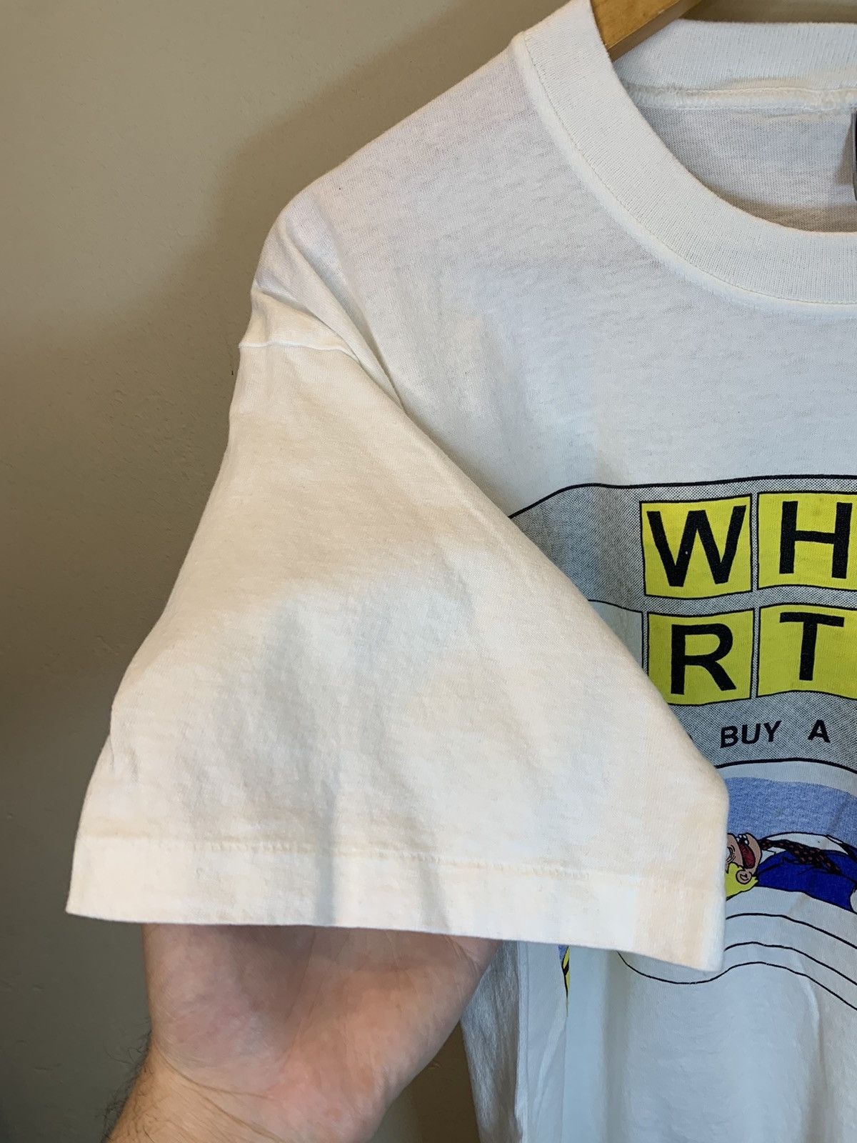 Vintage *RARE* Vintage Who Farted? Wheel Of Fortune Parody T-Shirt L Size US L / EU 52-54 / 3 - 3 Thumbnail