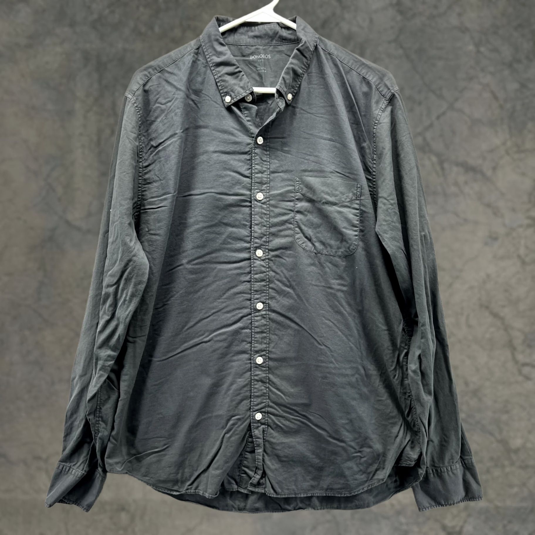 Bonobos Bonobos Shirt Men Large Adult Gray Casual Button Down Slim Fit Preppy Dress Vintage Size US L / EU 52-54 / 3 - 1 Thumbnail