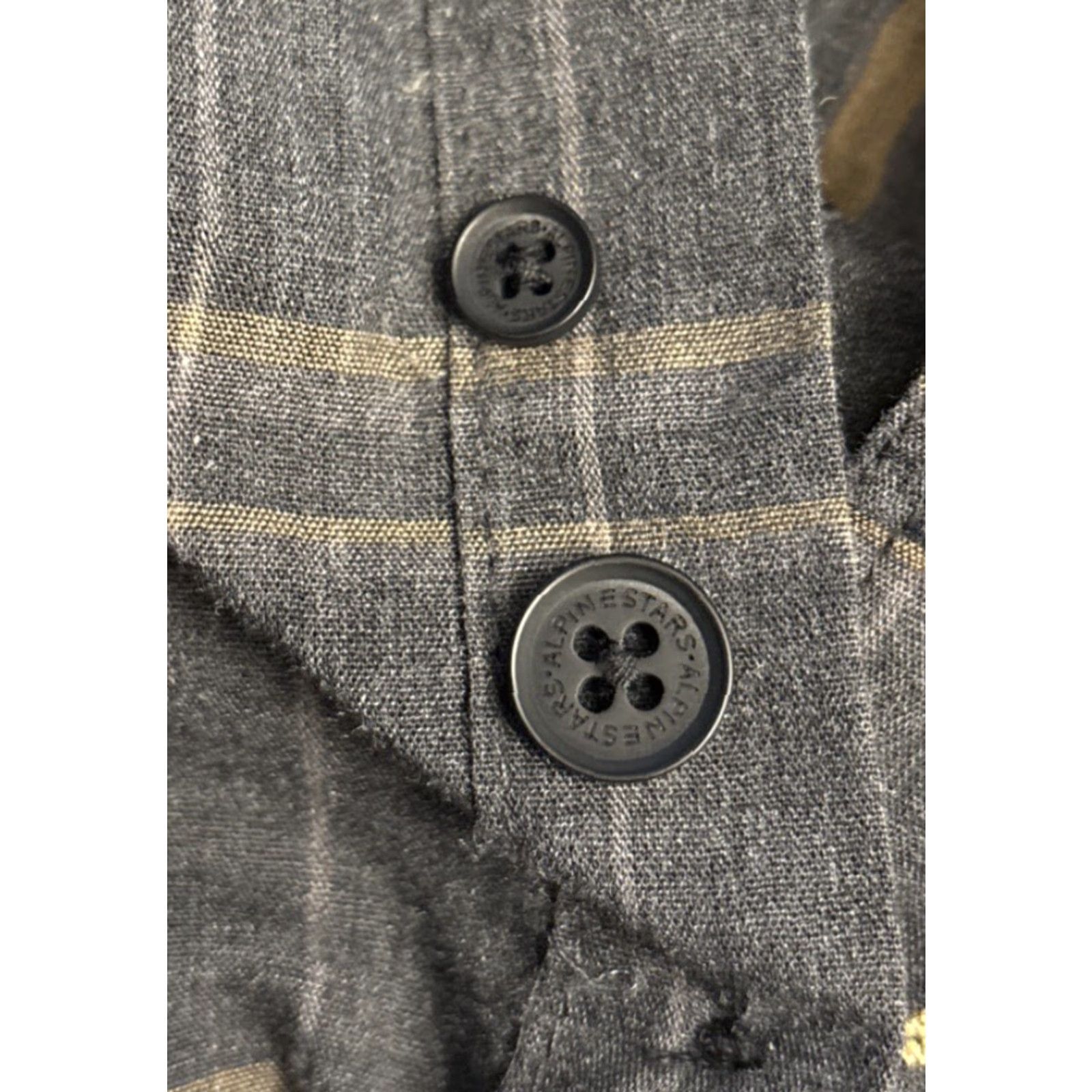 Alpinestars Alpinestars Shirt Mens 2XL Plaid L/S Button Up Black Brown Multicolor Cotton Pocketed Regular Collar Size US XXL / EU 58 / 5 - 5 Thumbnail