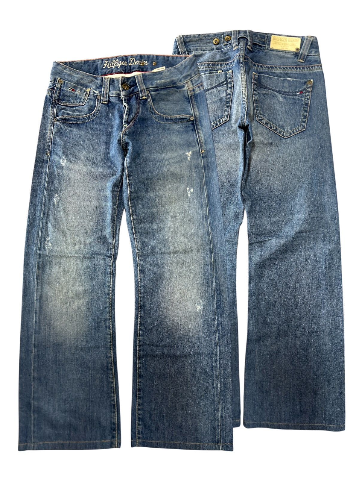 Tommy Hilfiger Vintage Tommy Hilfiger Laurie Flared Wide Leg Y2K Jeans Size 28" / US 6 / IT 42 - 1 Thumbnail