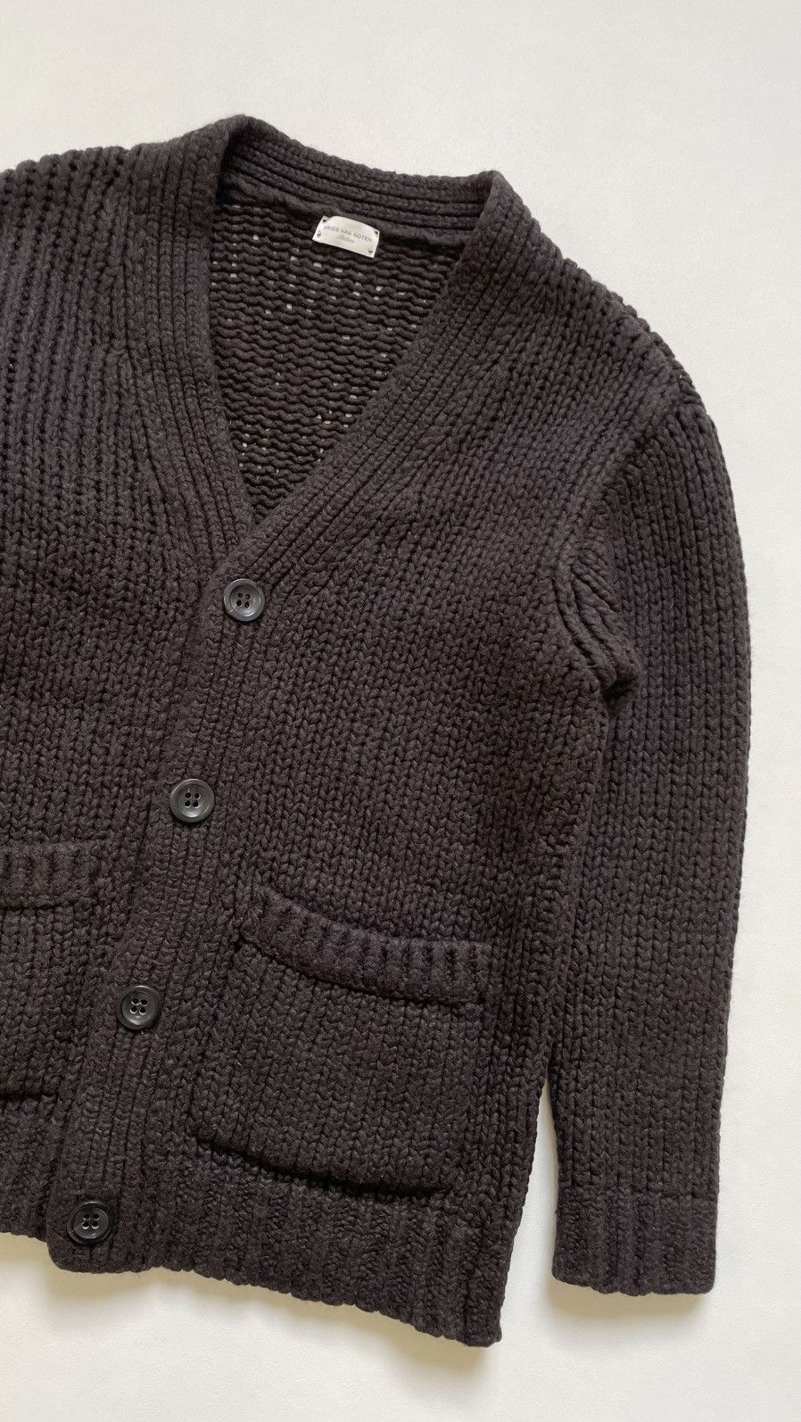 Dries Van Noten Brown Chunky Knit Merino Wool Cardigan Size US M / EU 48-50 / 2 - 5 Thumbnail