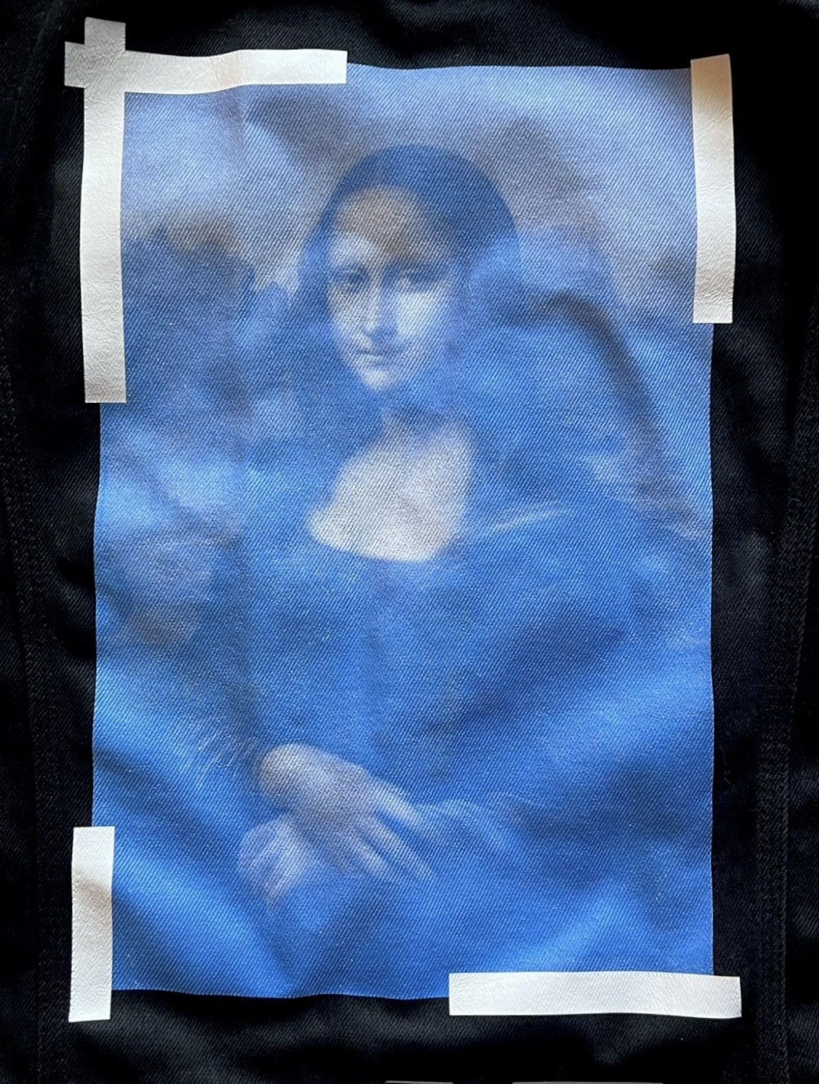 Off-White × Virgil Abloh OFF-WHITE⚡️Men size M "Mona Lisa" black denim trucker jacket Size US M / EU 48-50 / 2 - 5 Thumbnail