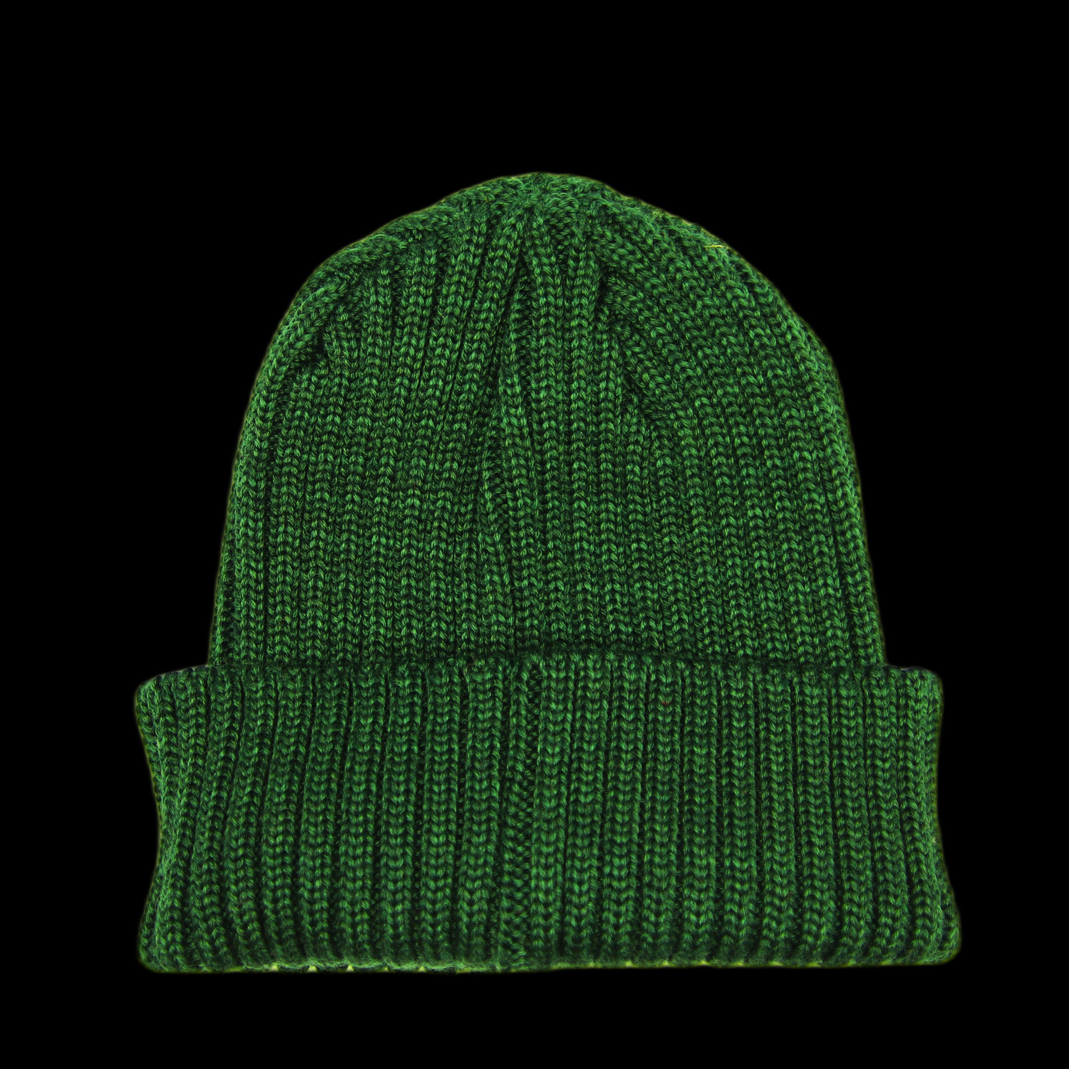 Dime Dime Rib 50% Merino Beanie Green Size ONE SIZE - 2 Thumbnail