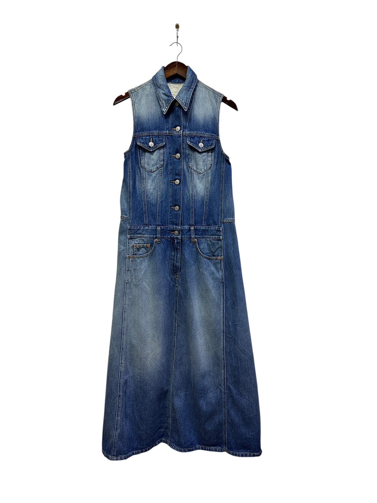 Maison Margiela Maison Margiela Denim Maxi Dress Italy Size S / US 4 / IT 40 - 1 Thumbnail