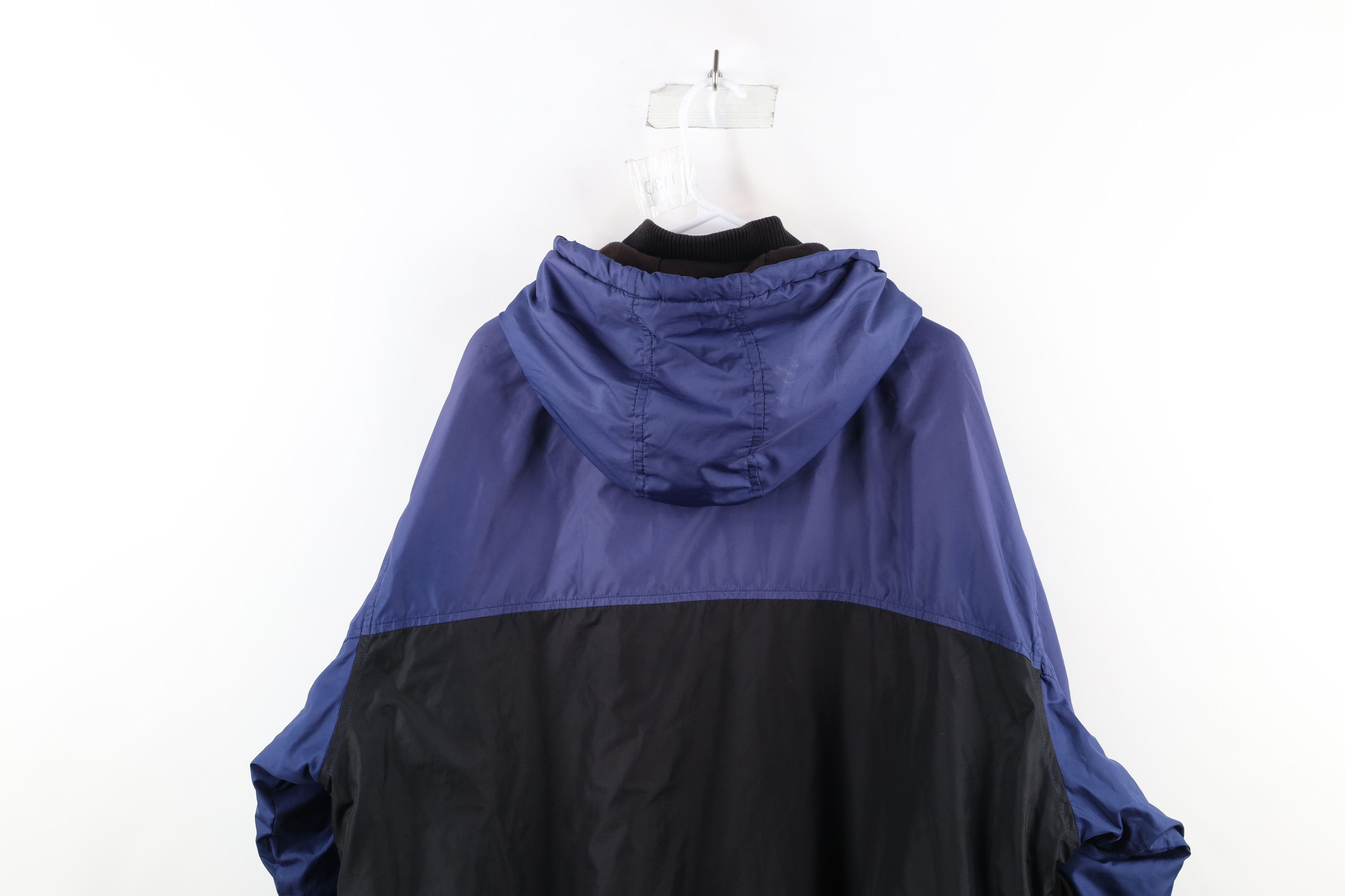 Adidas × Vintage Vintage Adidas Striped Spell Out Hooded Puffer Jacket Size US XXL / EU 58 / 5 - 16 Thumbnail