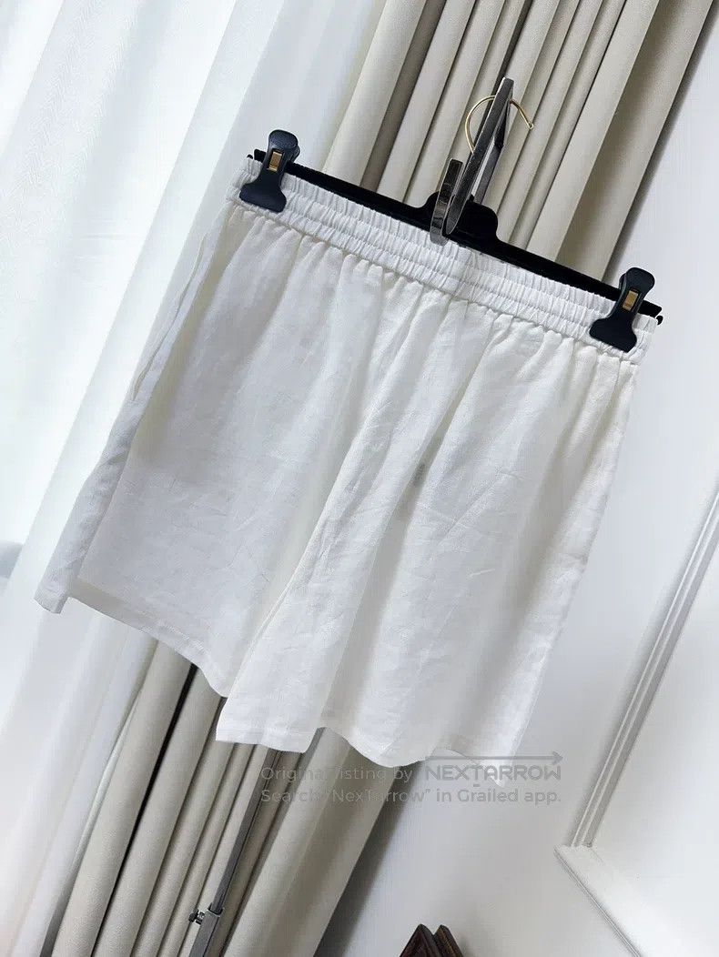 Loro Piana Loro Piana White linen mid-length shorts Size 25" / US 0 / IT 36 - 9 Thumbnail