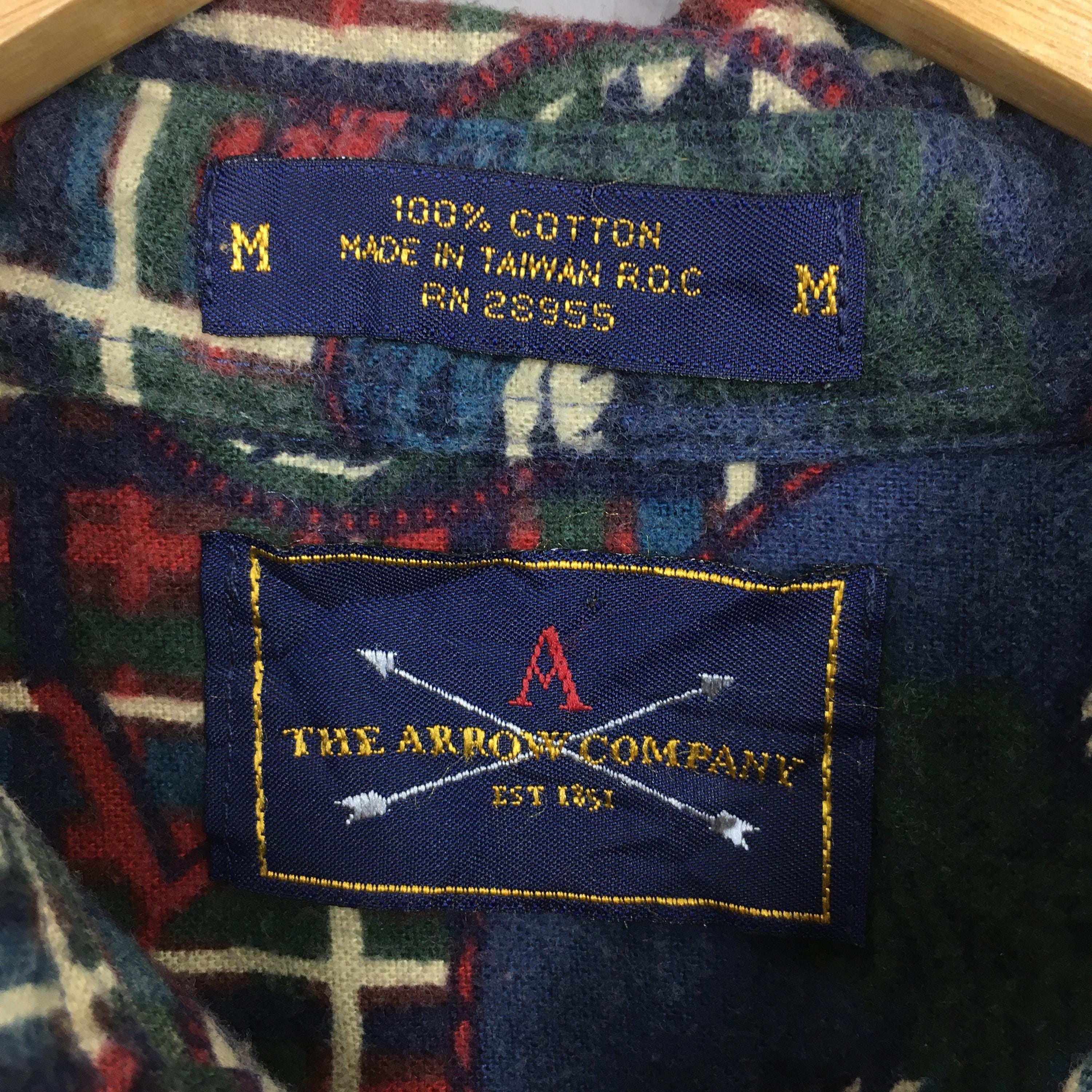 Vintage 1990's The Arrow Company Pop Art Flannel Shirt Medium Size US M / EU 48-50 / 2 - 5 Thumbnail