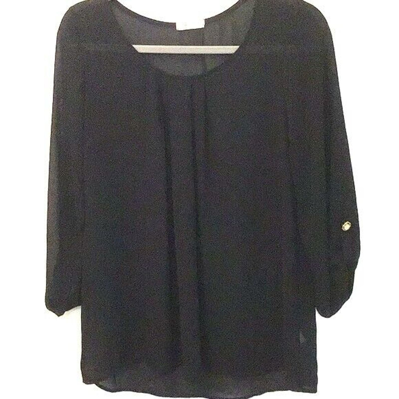 & Other Stories EVERLY SHEER Black BLOUSE SHIRT TOP Sz M Size M / US 6-8 / IT 42-44 - 1 Thumbnail