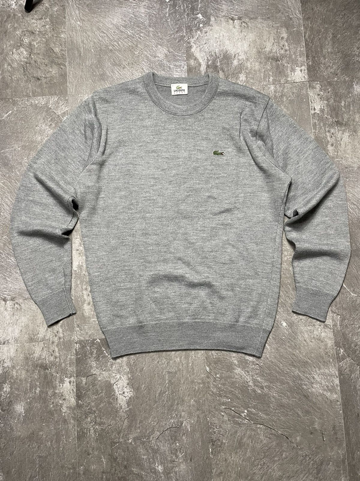Lacoste Vintage Lacoste Chemise 90s Knit Sweater Wool Grey Y2K Size US S / EU 44-46 / 1 - 1 Thumbnail