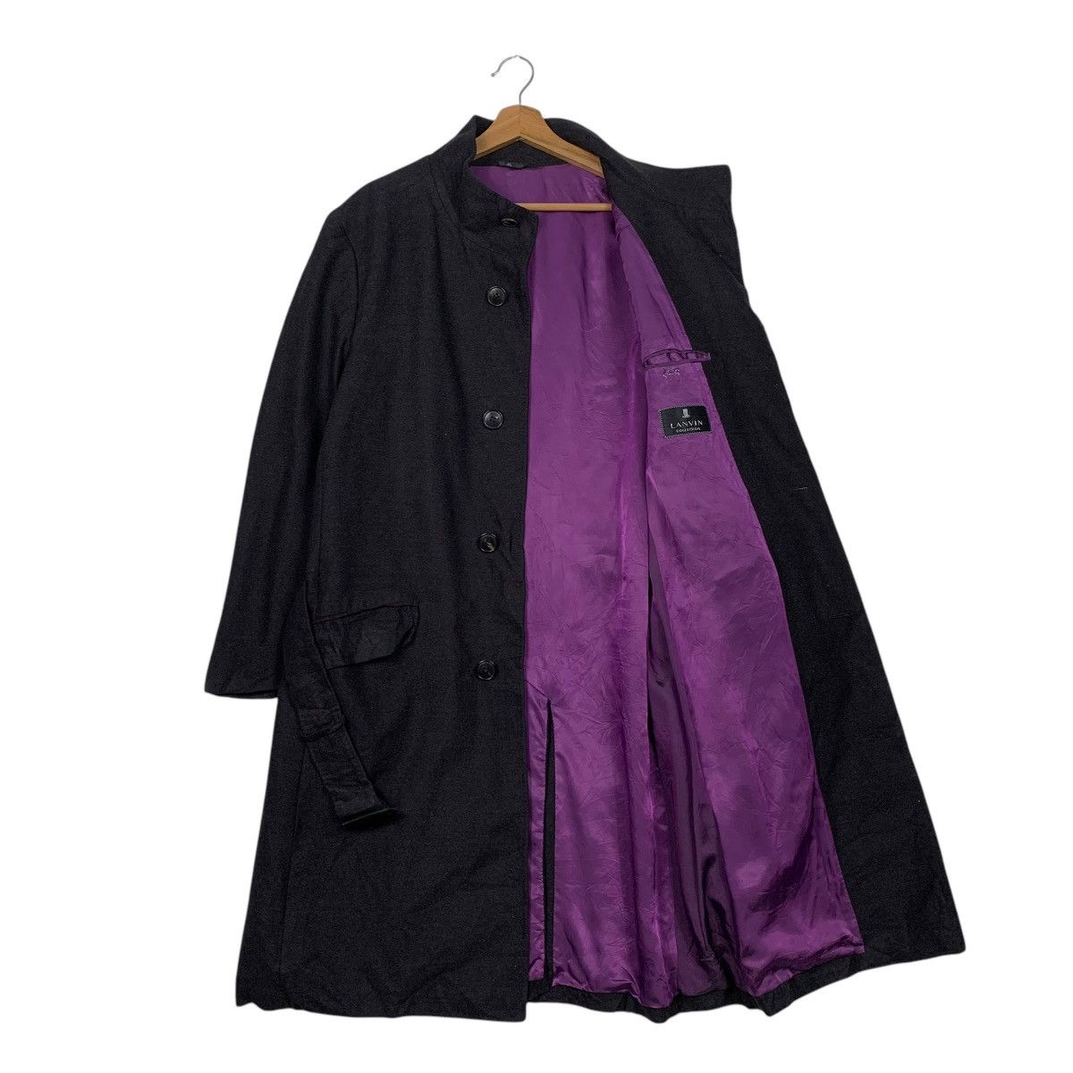 Lanvin Lanvin Black Wool Coat Size US L / EU 52-54 / 3 - 10 Thumbnail