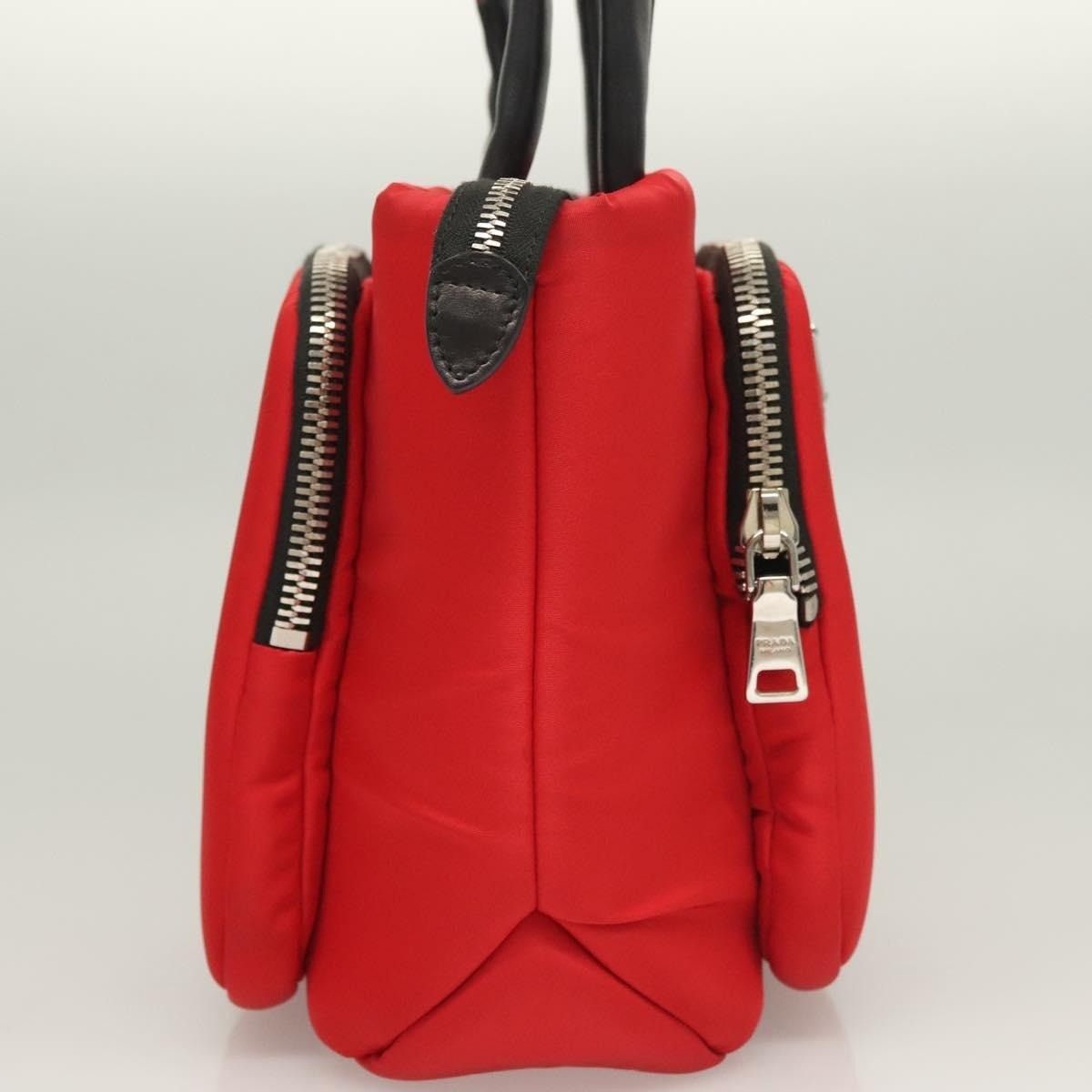 Prada Prada Nylon Handbag Red Size ONE SIZE - 4 Thumbnail