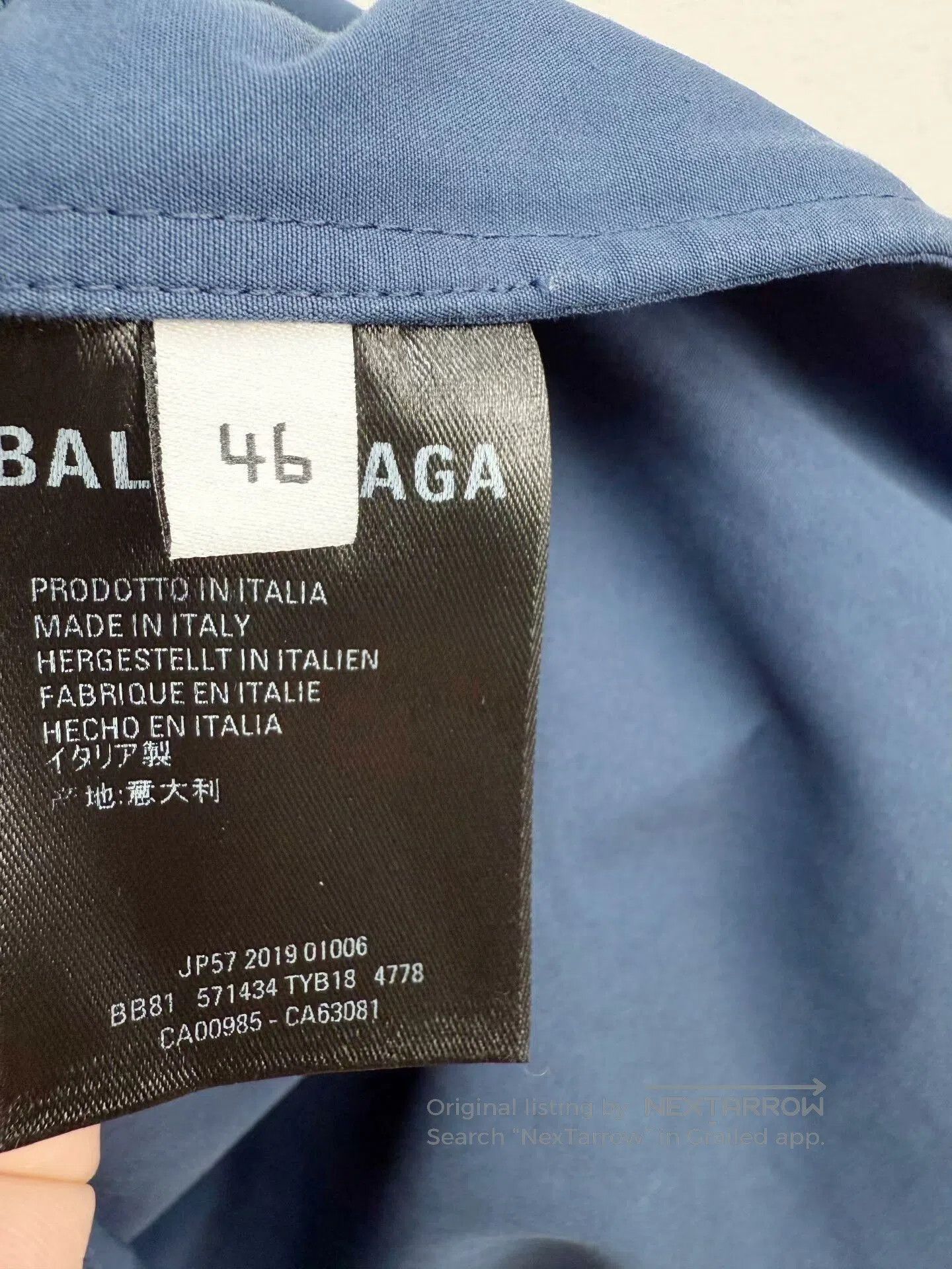 Balenciaga Balenciaga Blue White Windbreaker Jacket. Size US L / EU 52-54 / 3 - 5 Thumbnail