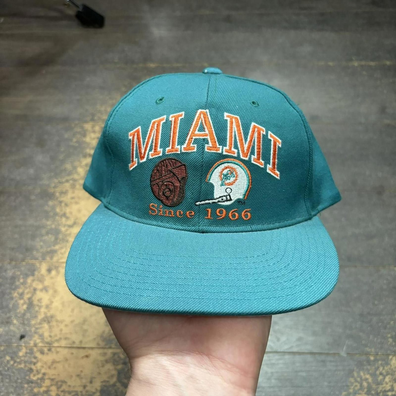 Champion Vintage Miami dolphins champion SnapBack hat 90s OS Size ONE SIZE - 1 Thumbnail