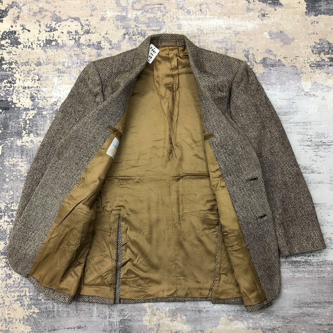 Aquascutum Y347 VTG AQUASCUTUM HERRINGBONE WOOL BLAZER Size US M / EU 48-50 / 2 - 3 Thumbnail