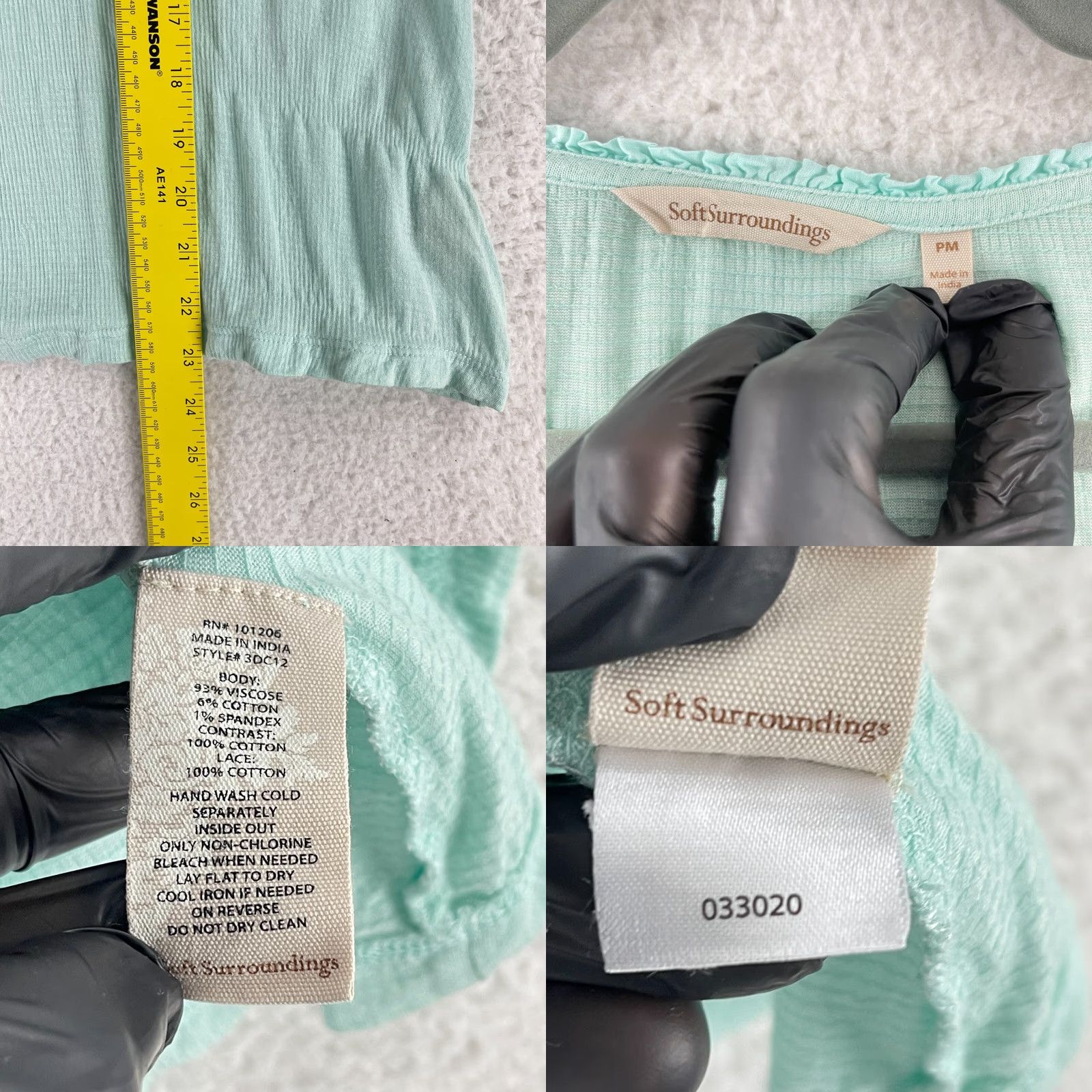 Soft Surroundings Soft Surroundings Ceclia Embroidered Shirt Womens PM Green Long Sleeve Shirt Size M / US 6-8 / IT 42-44 - 8 Thumbnail