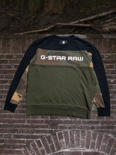 G-Star G-Star Raw Swando Camo Block Sweater Pullover Men's Size US L / EU 52-54 / 3 - 1 Thumbnail