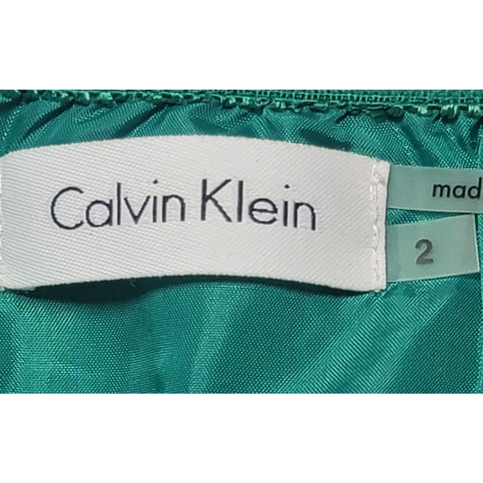 Calvin Klein Calvin Klein Green Halter A Line Midi Dress 2 Lightweight Size XS / US 0-2 / IT 36-38 - 3 Thumbnail