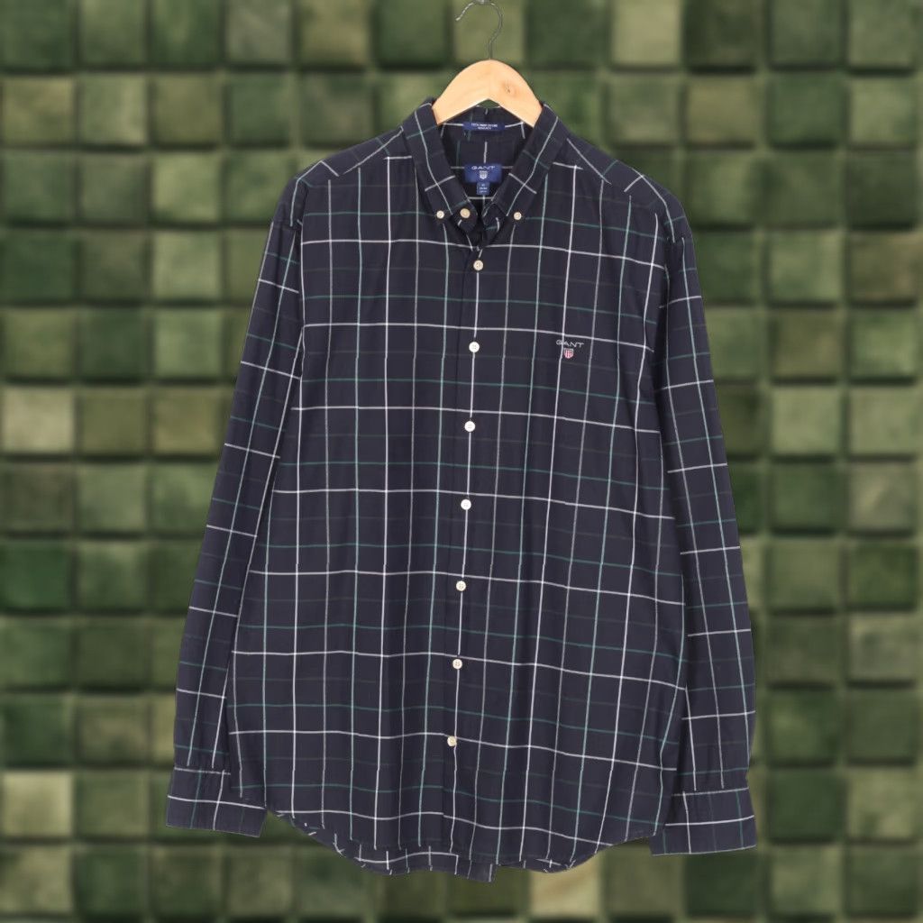 Gant GANT TECH PREP OXFORD Shirt Men XL 43/44 17 ½ Regular Fit Long Sleeve Blue Check Button-Up Sized XL Mens Shirt Size US XL / EU 56 / 4 - 1 Thumbnail