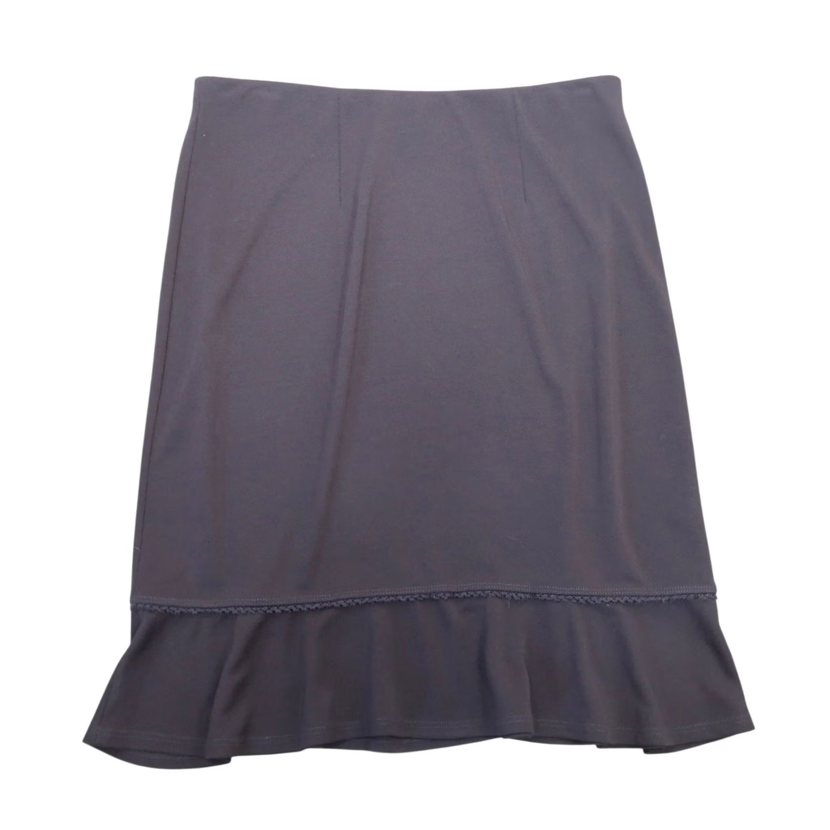 Vintage VINTAGE Max Studio Skirt Brown S Ruffle Flounce Hem 90s Women Size 28" / US 6 / IT 42 - 2 Thumbnail