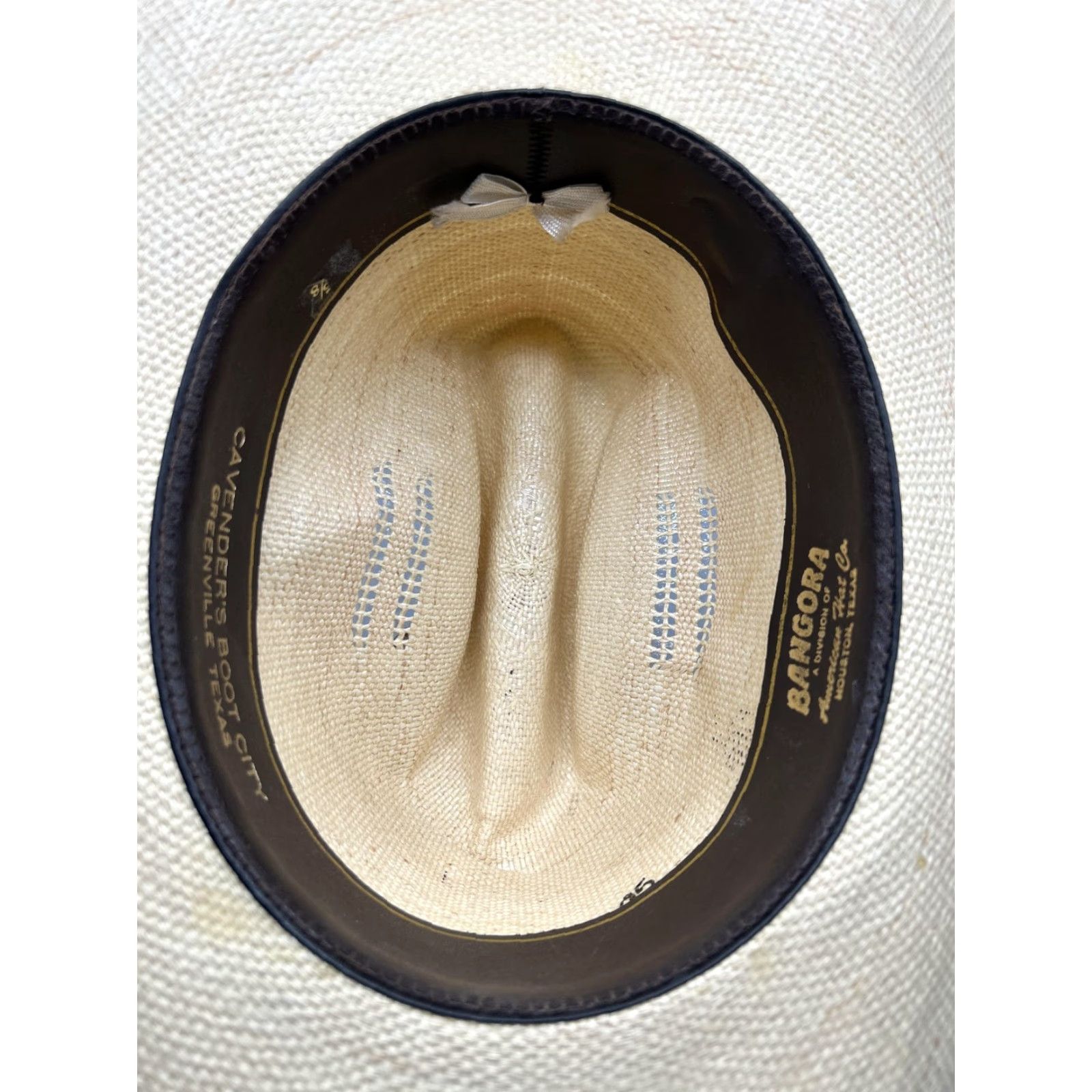 CO VINTAGE American Hat Co Bangora Cowboy Hat Fitted Mens 6 5/8 Tan Straw Ventilated Cattleman Hat Beige Wide Brim Mens Cowboy Hat Size ONE SIZE - 4 Thumbnail