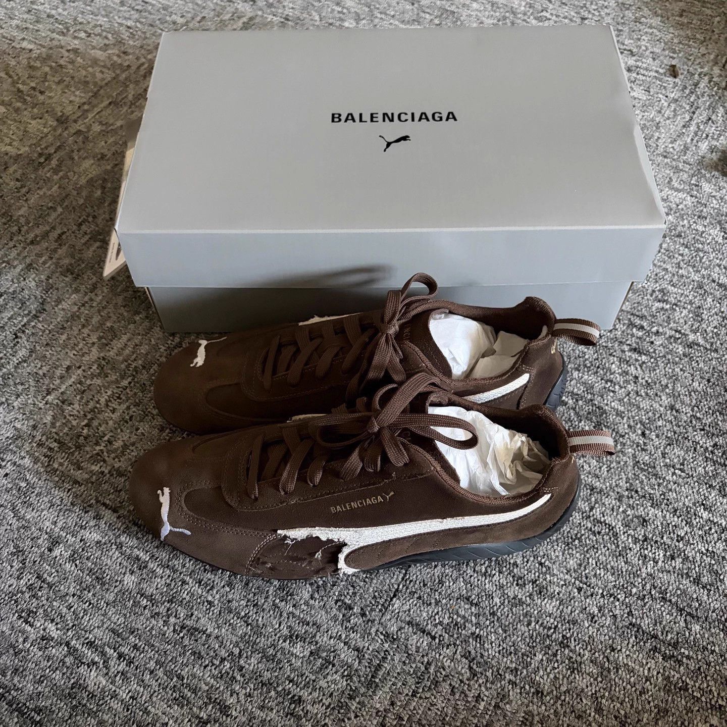 Puma PUMA x Balenciaga Speedcat Brown Distressed 42 New Size US 9 / EU 42 - 2 Thumbnail