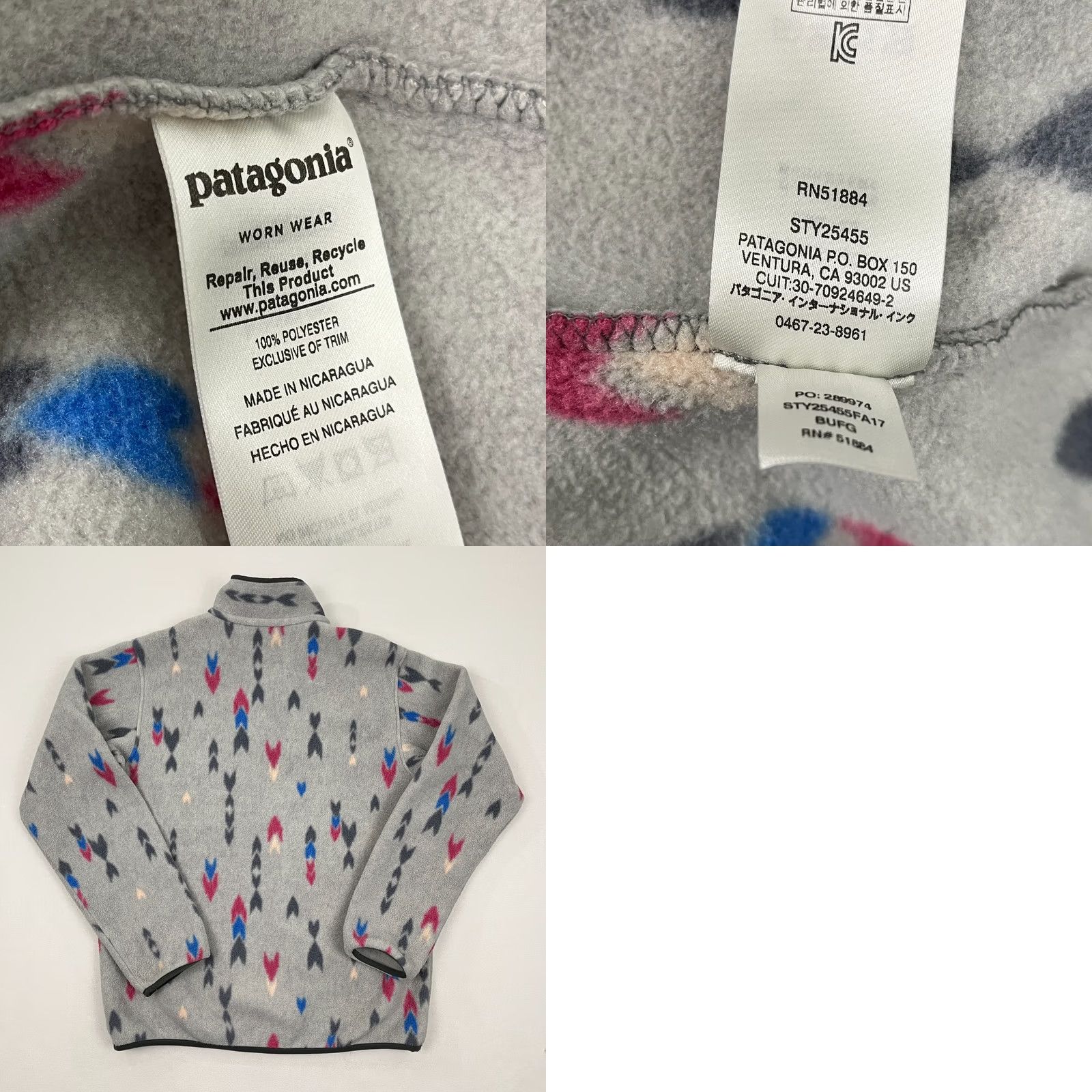Patagonia Patagonia Synchilla Snap T Fleece Pullover Womens M Gray Wish Tails Big Hiking Shirt Pullover Mens Womens Boys Girls Size M / US 6-8 / IT 42-44 - 8 Thumbnail
