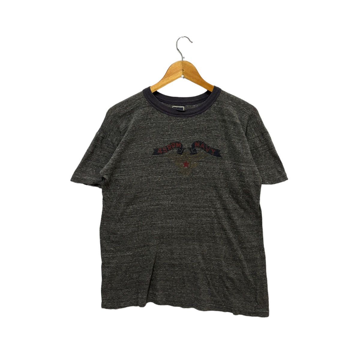 45rpm × Japanese Brand 45 Rpm Rip Off Navy Graphic Design Tshirt Size US L / EU 52-54 / 3 - 2 Thumbnail
