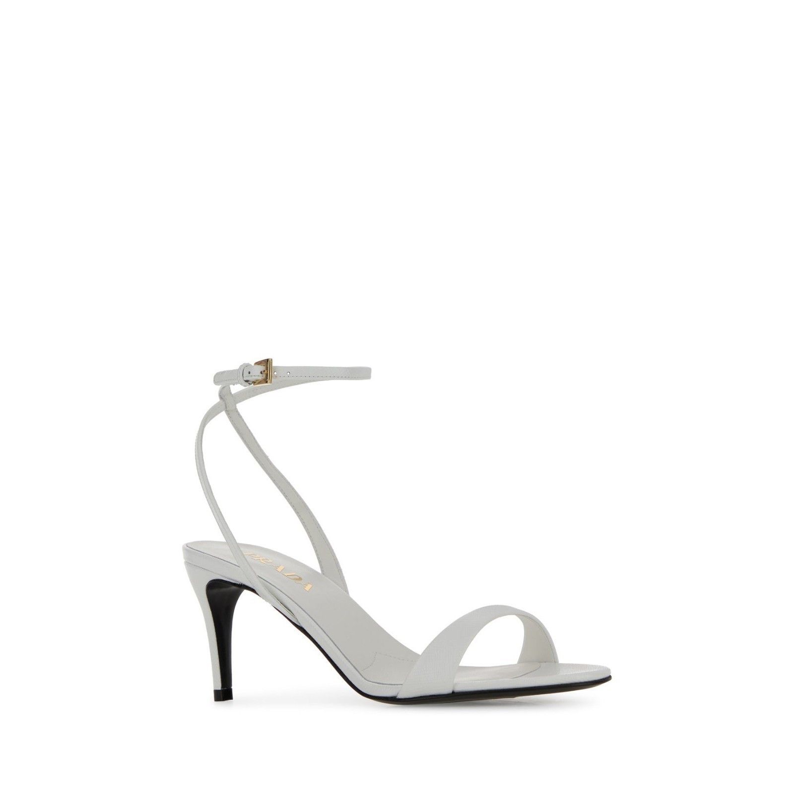 Prada PRADA White Leather 70mm Heel Sandals New And Authentic (Wom Size US 9 / IT 39 - 2 Thumbnail