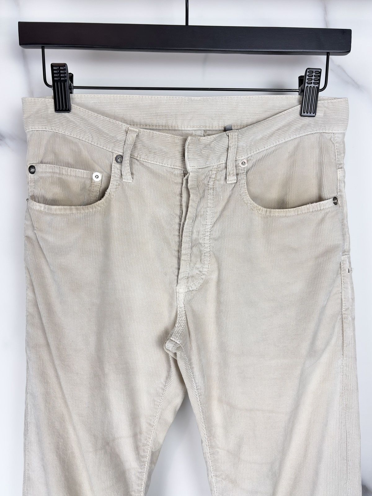 Dior × Hedi Slimane AW04 Dior Homme VOTC Faded & Distressed Corduroy Jeans Pants Size US 27 - 3 Thumbnail