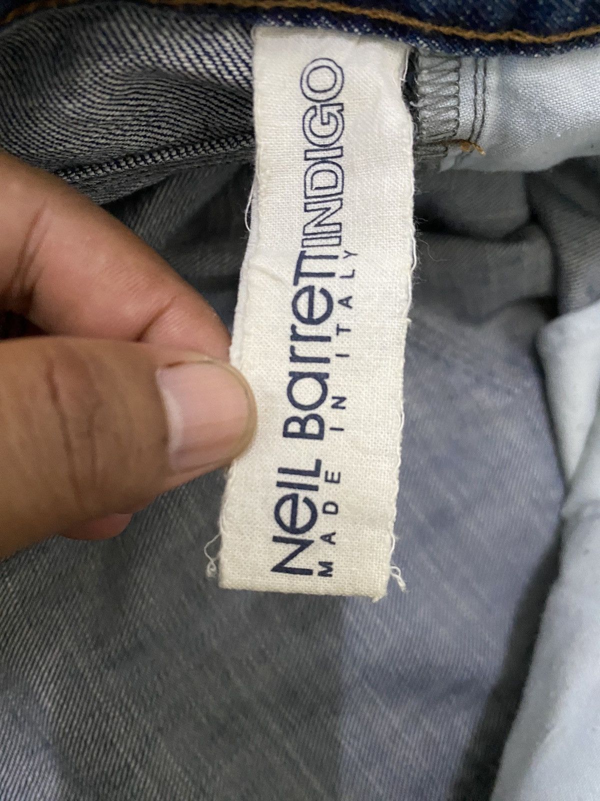 Black Barrett × Neil Barrett NEIL BARRET DISTRESS DENIM MADE IN ITALY INDIGO Size US 34 / EU 50 - 7 Thumbnail