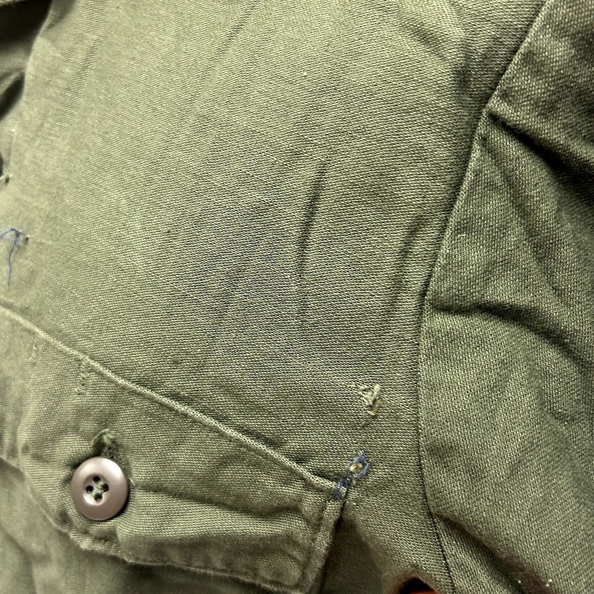 70's Vietnam Military US Navy SATEEN OG 107 Utility Shirt