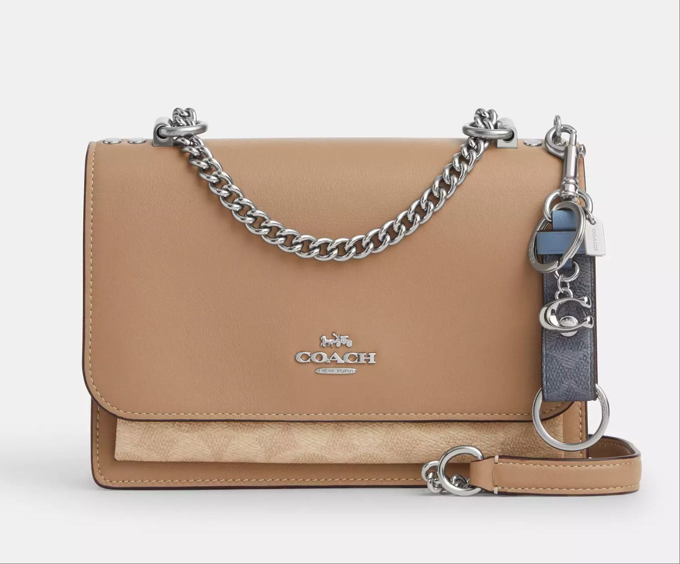 Coach Trigger Snap Bag Charm In Signature Canvas With Charm CBM47 Size ONE SIZE - 3 Thumbnail