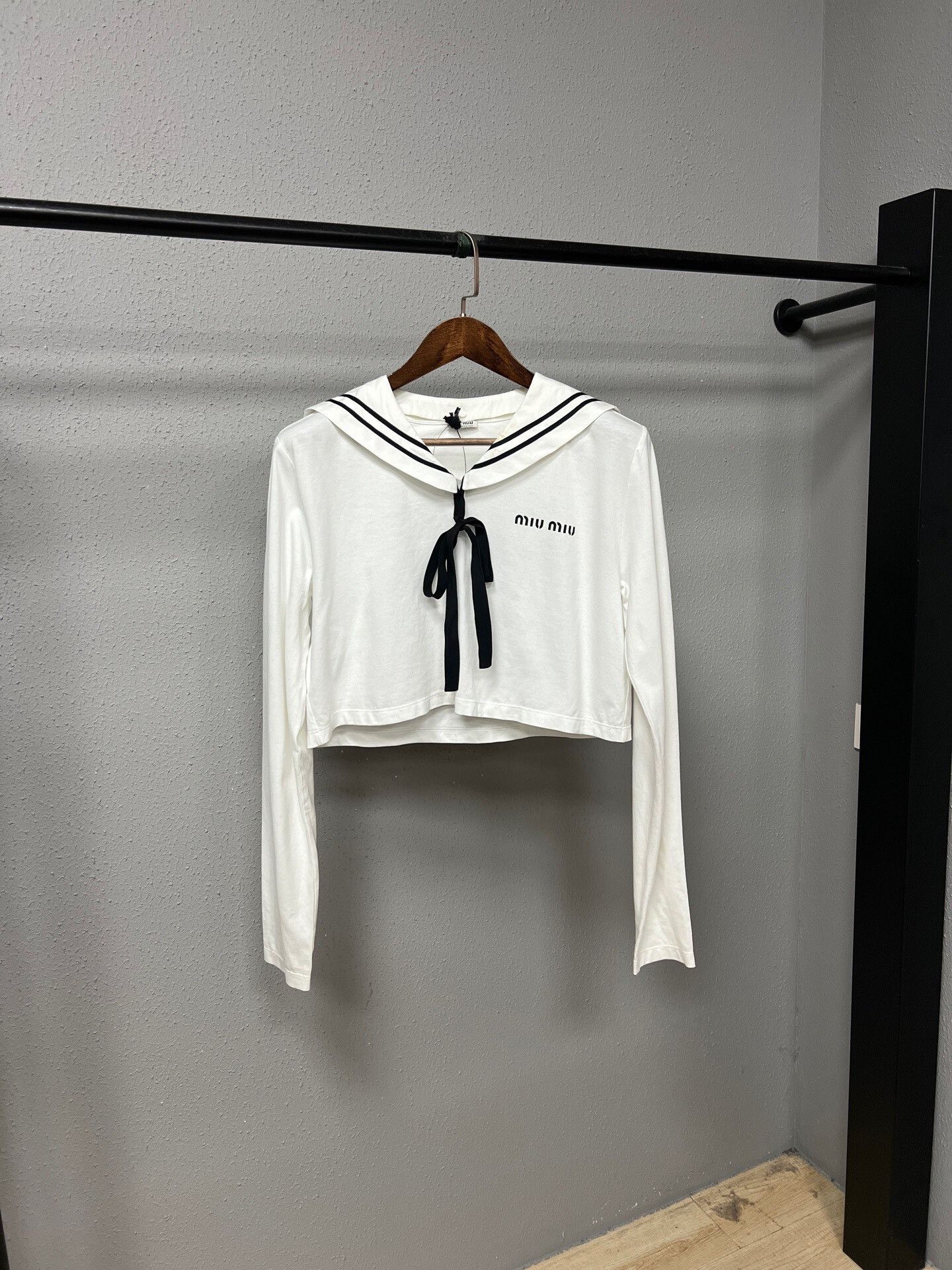 Miu Miu white nautical long sleeve top Size M / US 6-8 / IT 42-44 - 1 Thumbnail