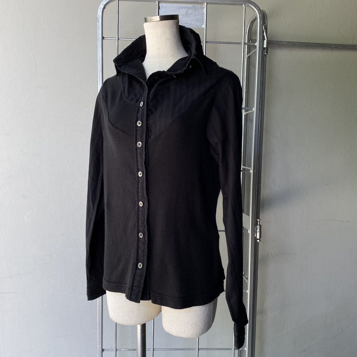 Japanese Brand A/T Black Contrast-Stitch Button-Up Shirt Size S / US 4 / IT 40 - 15 Thumbnail