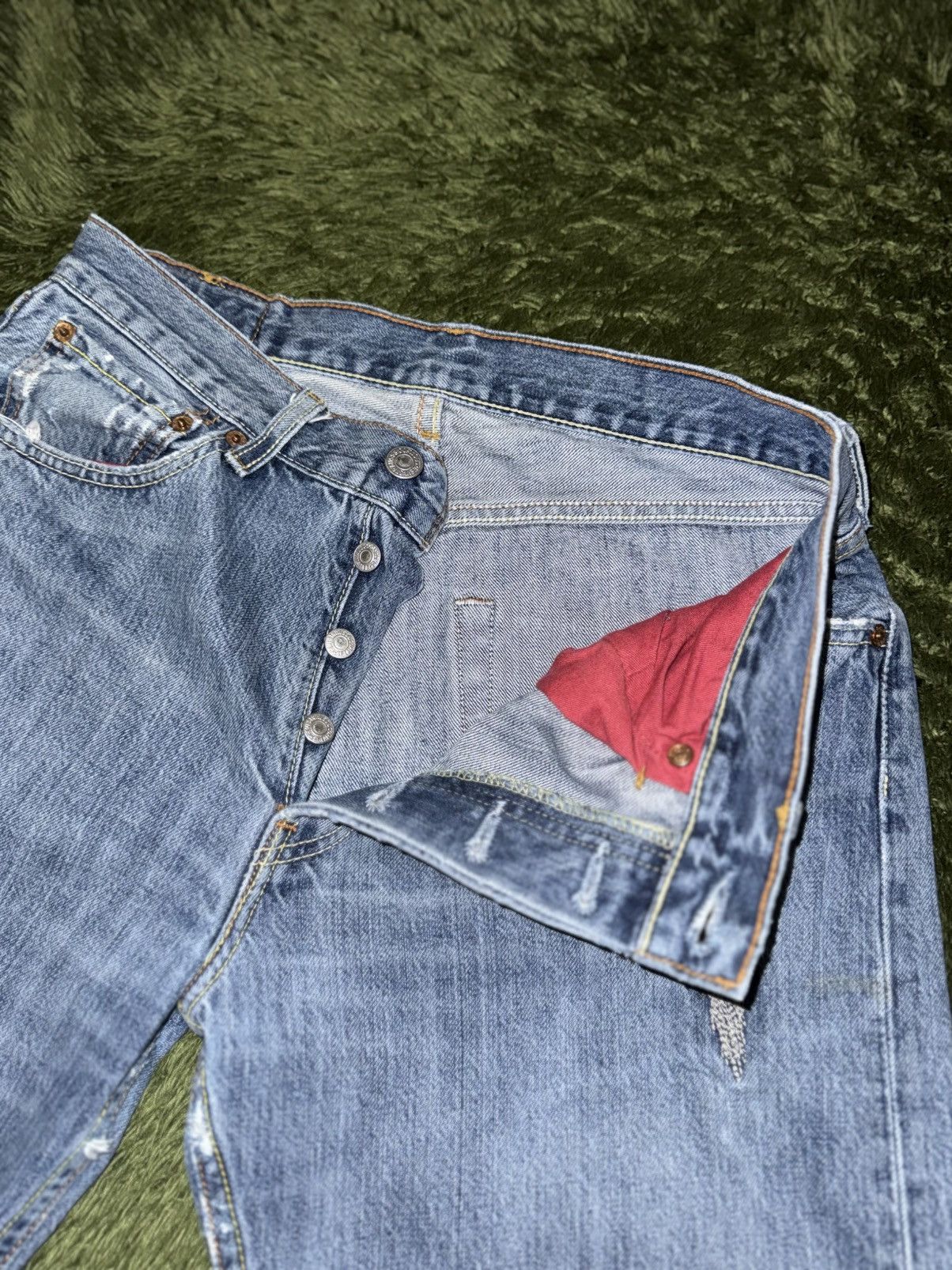 Levi's [W31/L34] Levis 501 Europe Repaired Vintage Wash Denim Pants Size US 31 - 3 Thumbnail