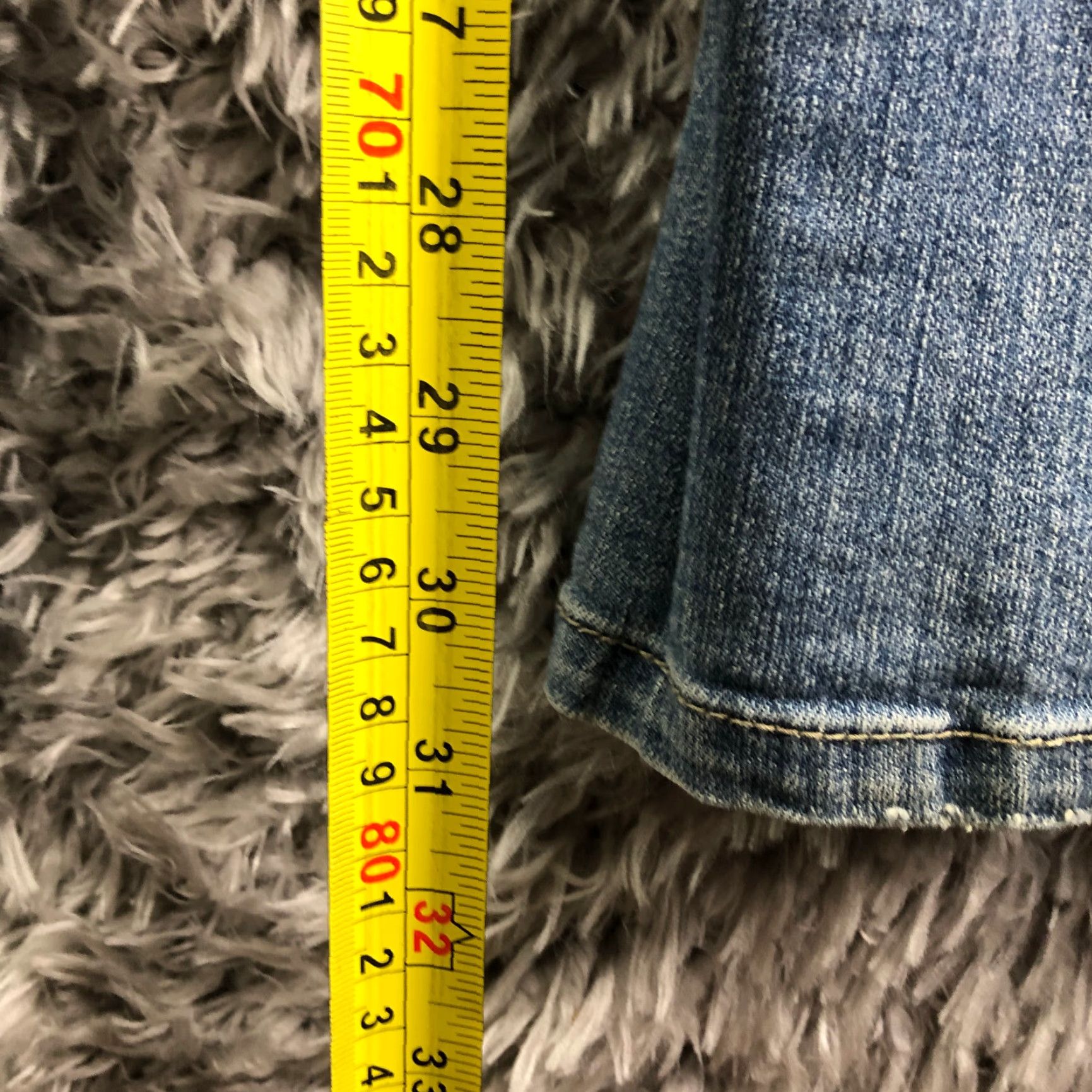 Denime VINTAGE AJ Ashley Straight Leg Womens Size 12 Long Mid Rise Medium Wash Blue Denim Jeans Size 34" / US 12 / IT 48 - 3 Thumbnail