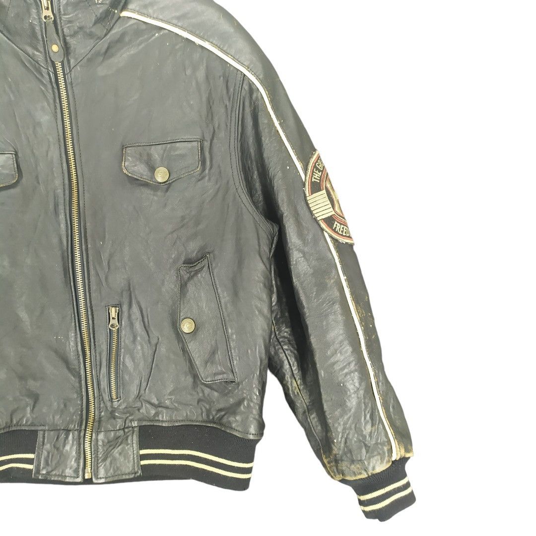 Harley Davidson TRASHED🔥 80's HD Patches Big Logo Leather Jacket #949 Size US M / EU 48-50 / 2 - 18 Thumbnail