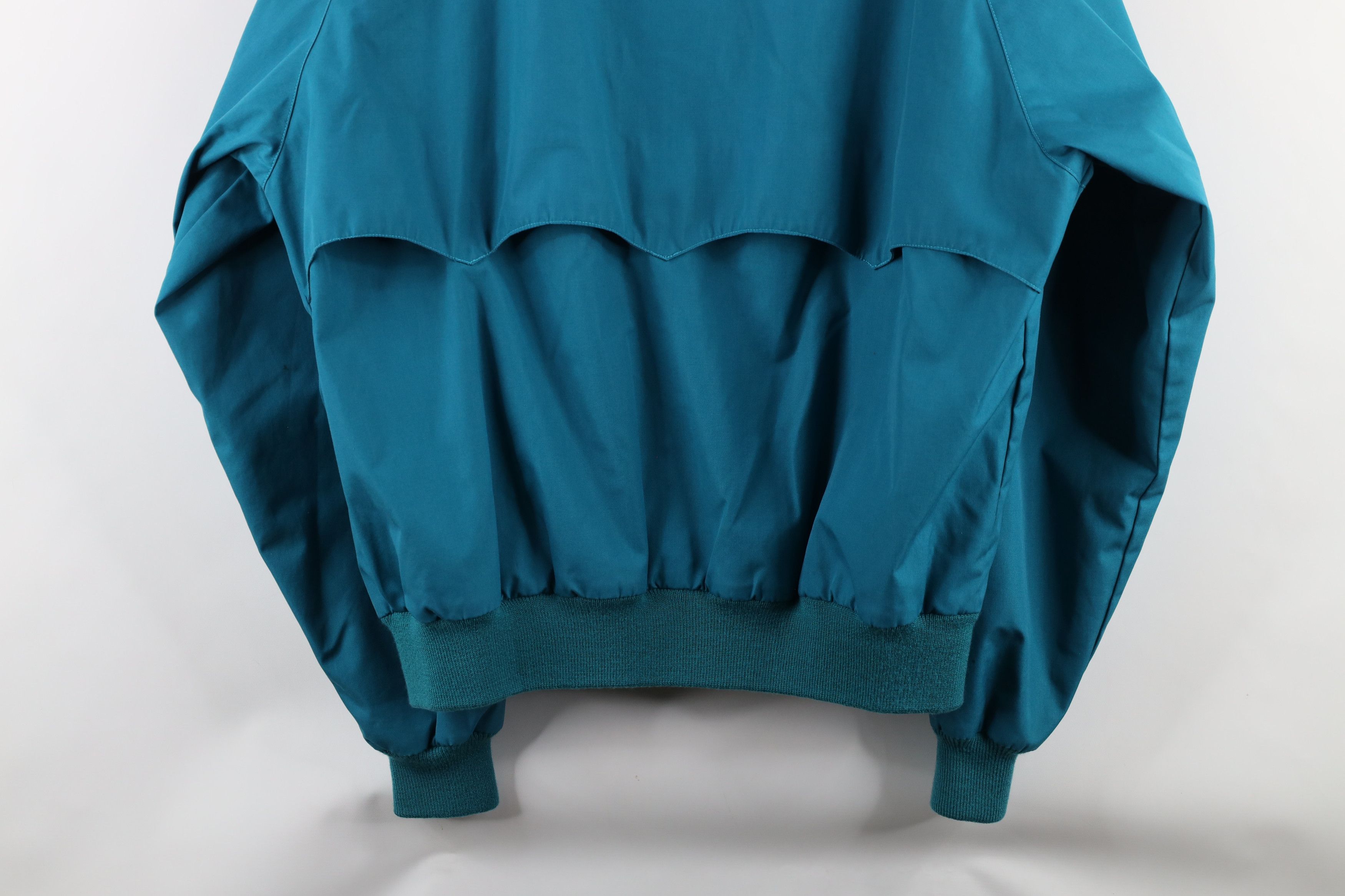 Lands' End × Vintage Vintage 90s Lands End Full Zip Cafe Racer Bomber Jacket Teal Size US L / EU 52-54 / 3 - 16 Thumbnail