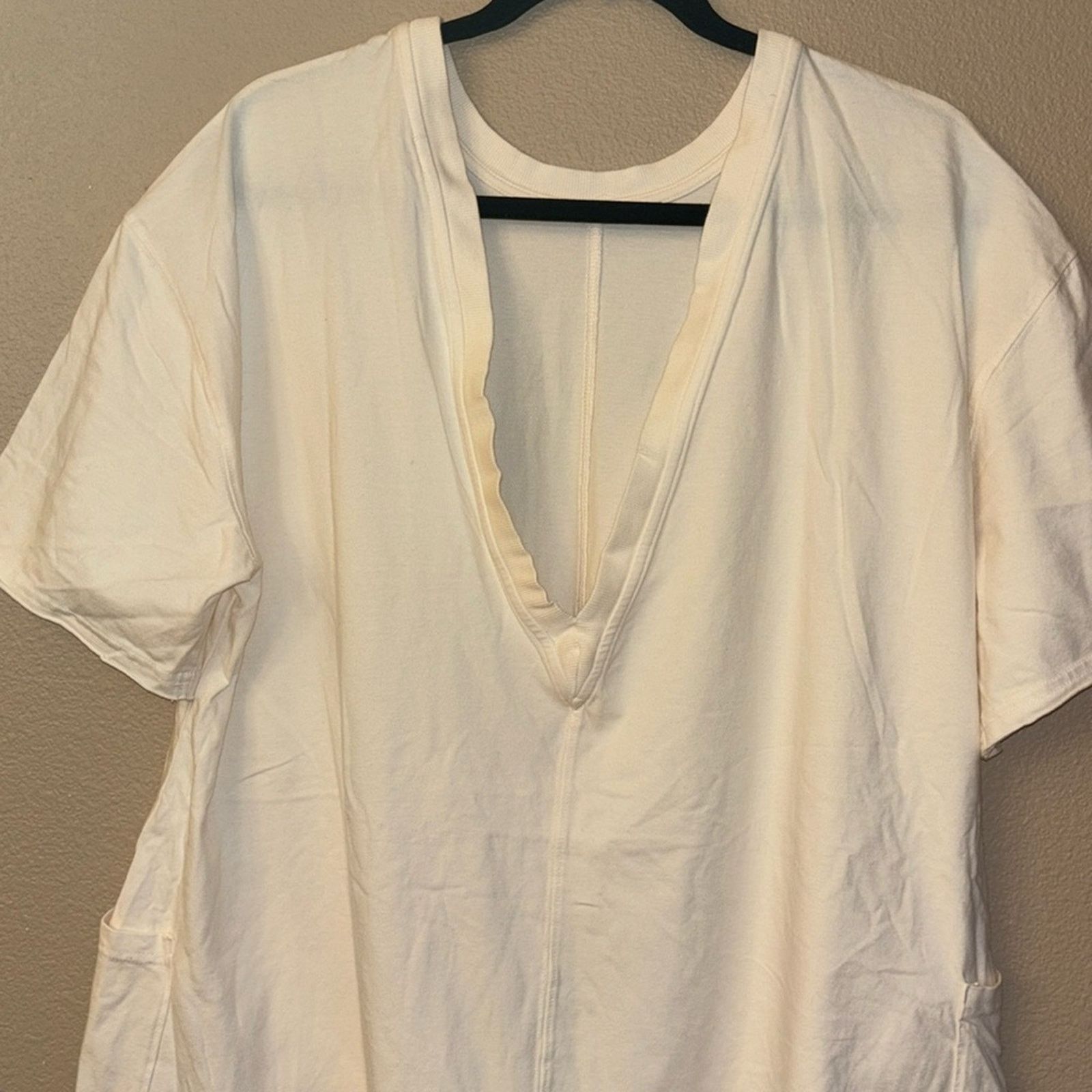 Free People NEW! FREE PEOPLE MOVEMENT Hot Shot Tee Romper Shorts S Ivory Size 27" / US 4 / IT 40 - 11 Thumbnail