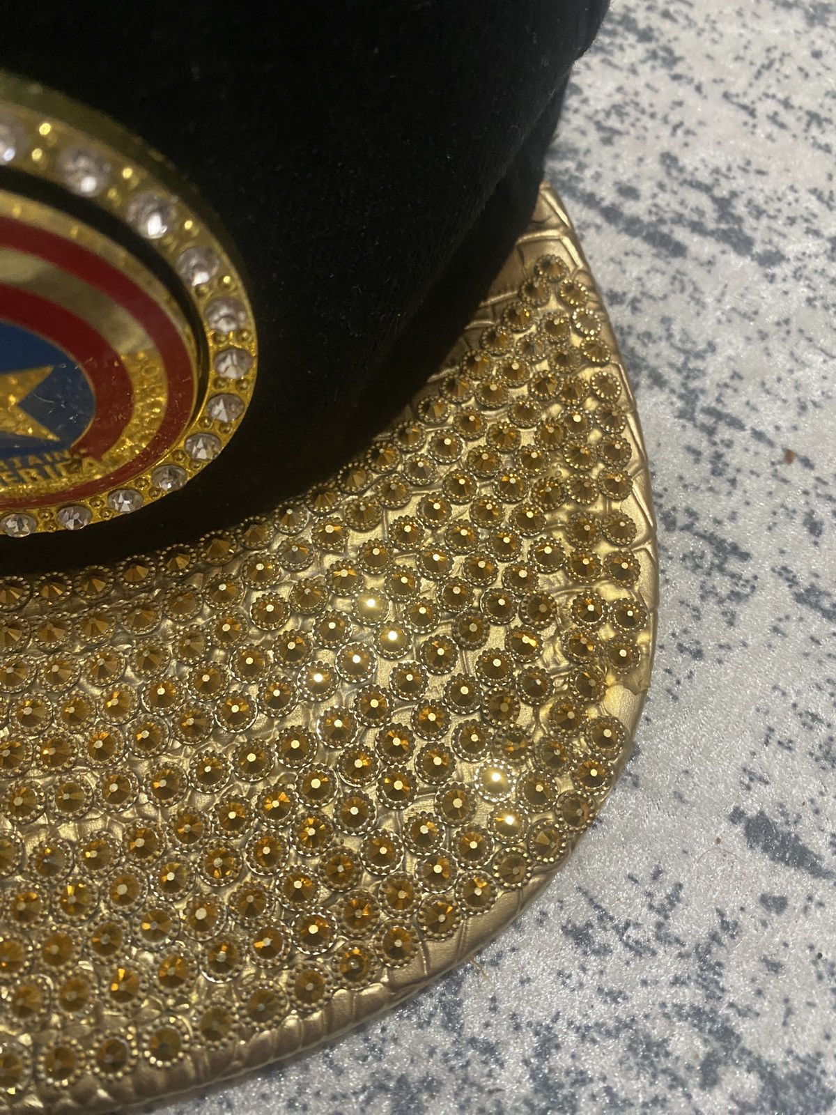 Captain America Cap with custom Spinning Logo Sequins