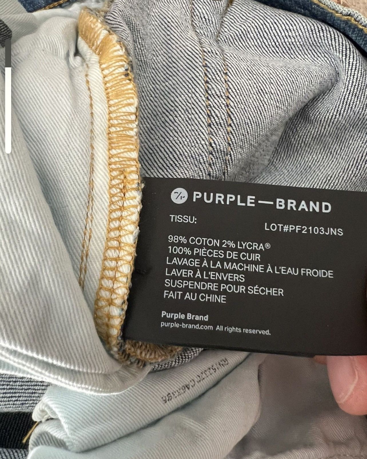 Purple Brand Purple Brand Jeans Mens Drop Fit Slim P002 Blue Size 38/32 Size US 38 / EU 54 - 8 Thumbnail