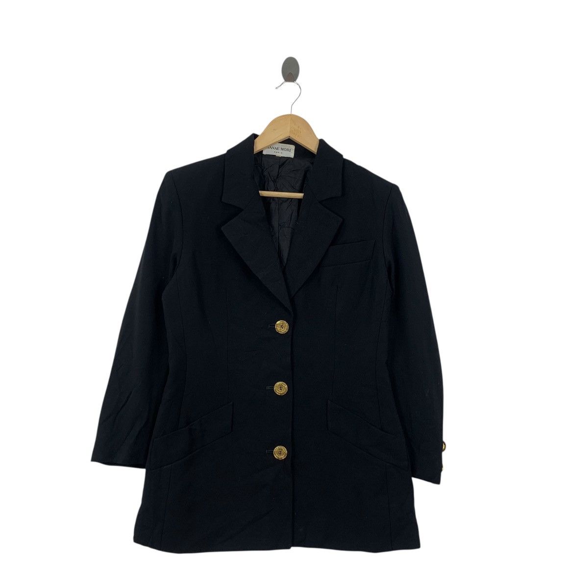 Hanae Mori Vintage HANAE MORI PAIRS Collection Gold Button Up Coat Size S / US 4 / IT 40 - 4 Thumbnail