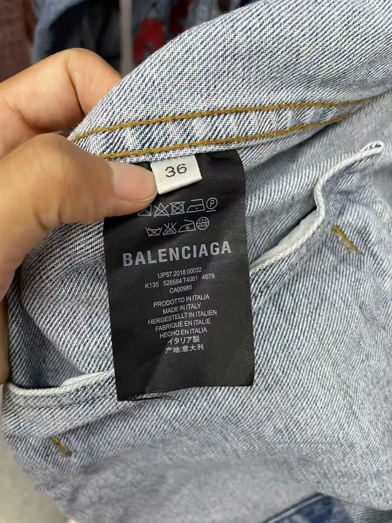 Balenciaga Balenciaga Graffiti Denim Jacket. Size US M / EU 48-50 / 2 - 4 Thumbnail