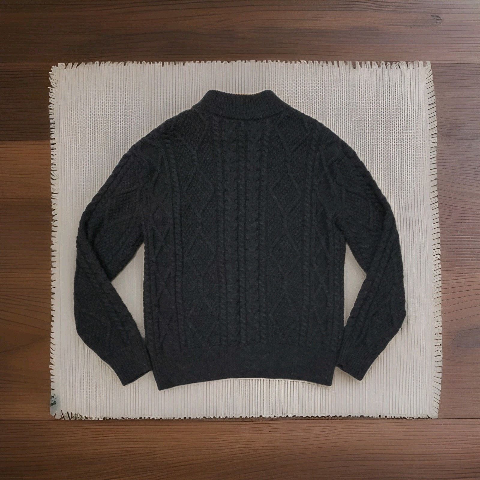 Other Blarney Woollen Mills Aran Cardigan Charcoal Wool Ireland L Size US L / EU 52-54 / 3 - 3 Thumbnail