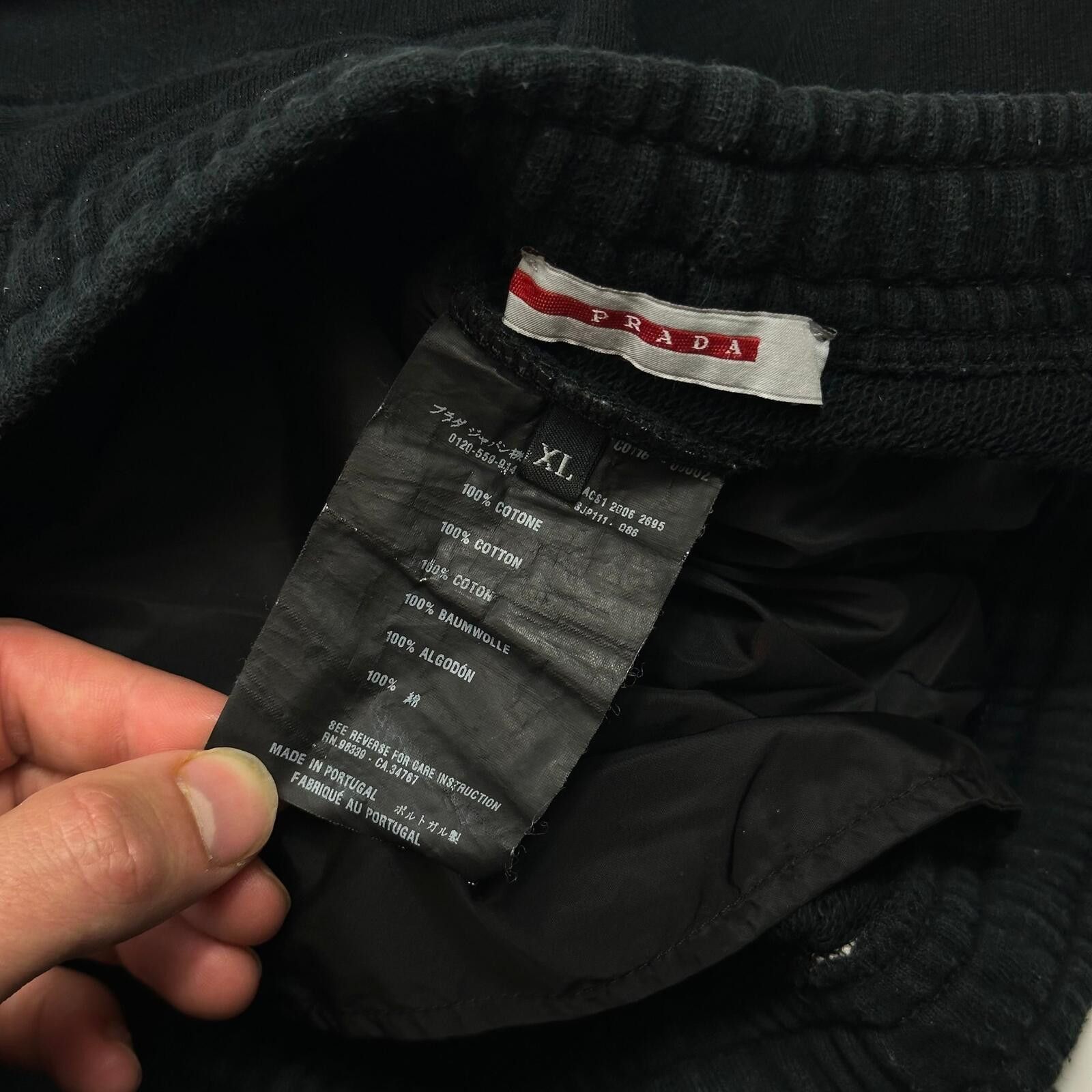 Prada Prada Sport 2006 Black Cotton Jogger Tracksuit Bottoms - M/L Size US 30 / EU 46 - 4 Thumbnail